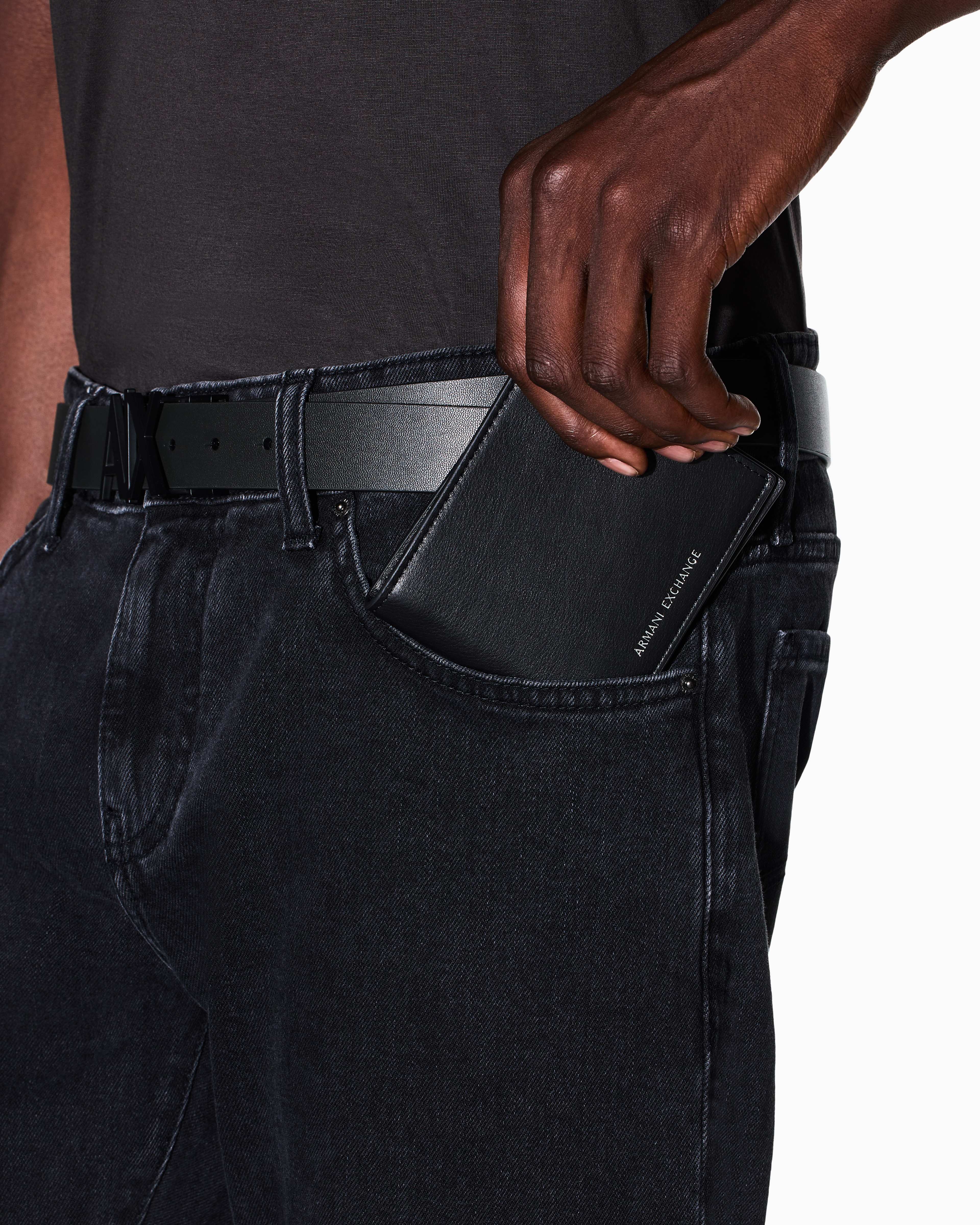 Men's Black Plain Leather Wallet