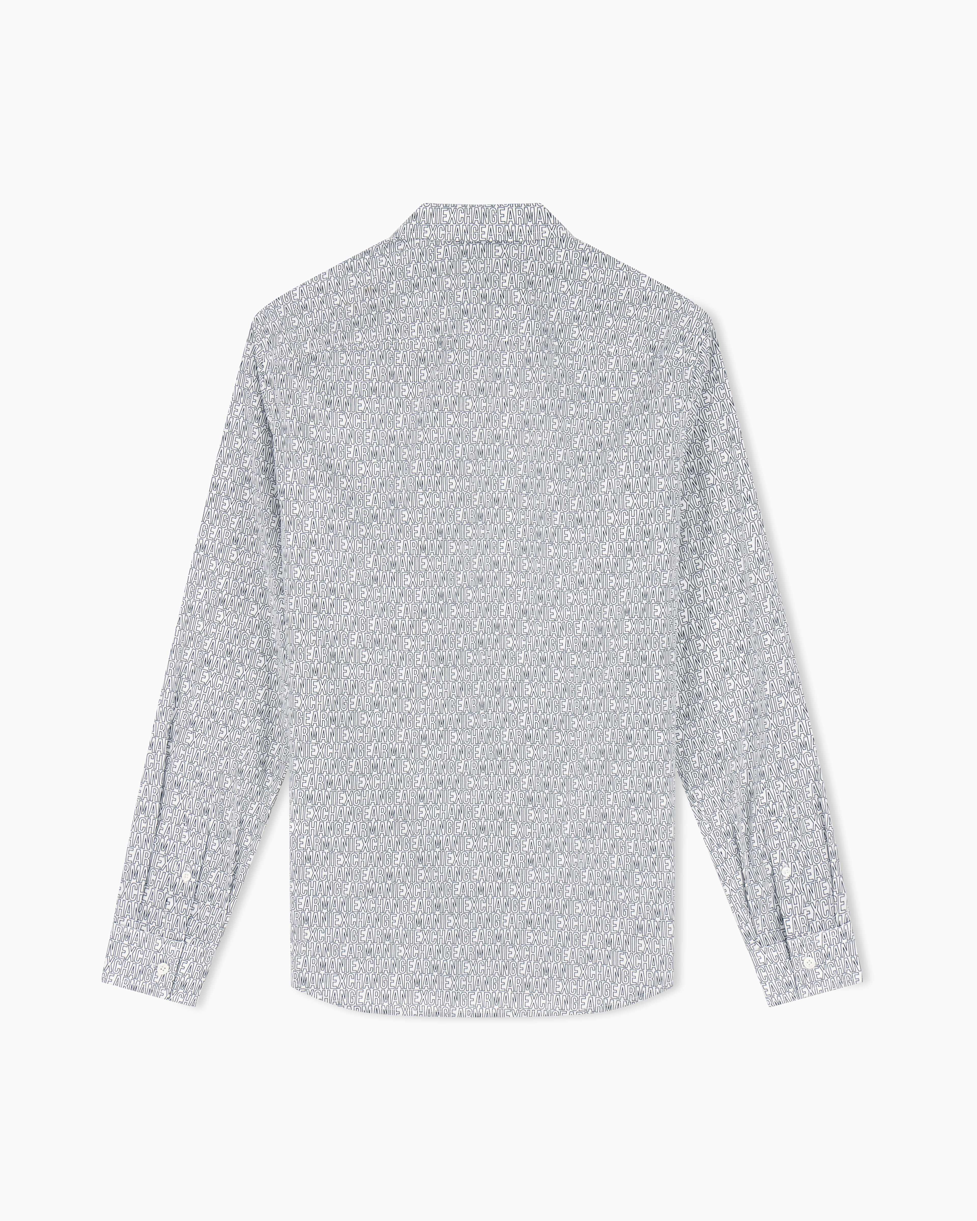 Men's White Logomania Printed Shirt