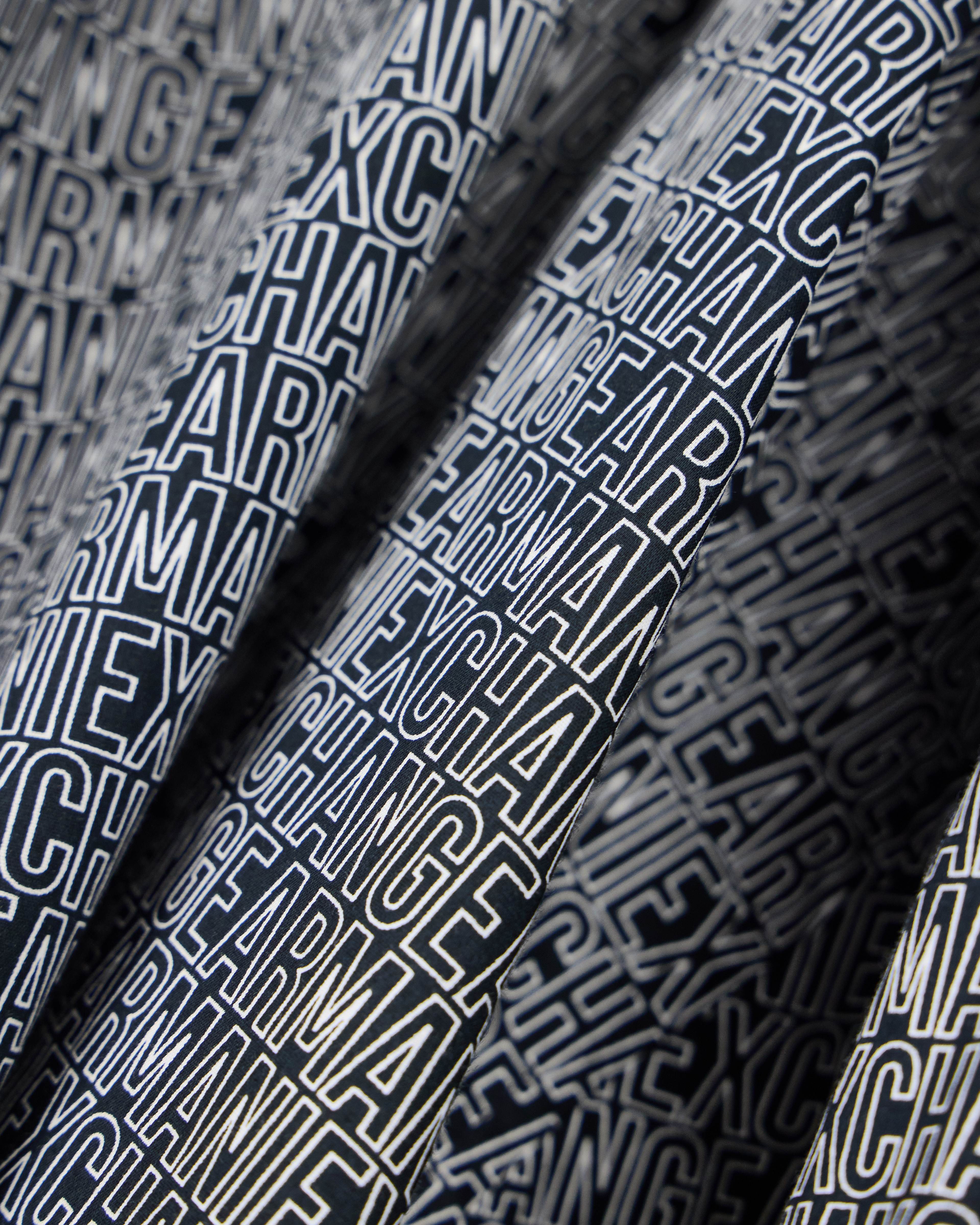 Men's Black Logomania Printed Shirt