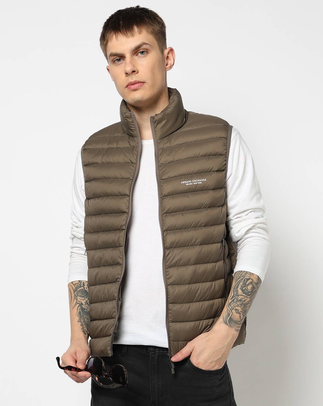 Men's Grey Milano New York Down Waistcoat
