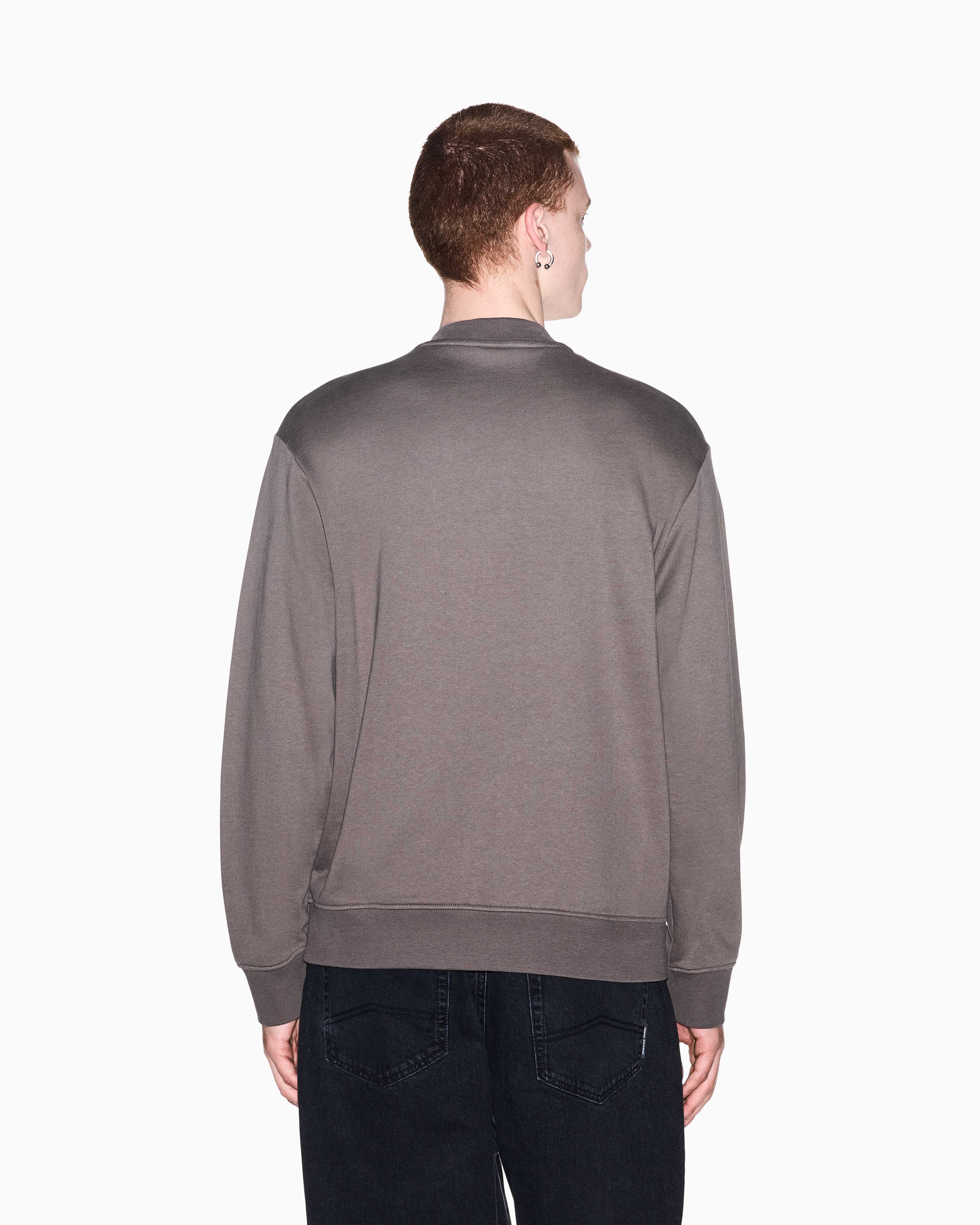 Men's Grey Logomania Embossed Sweatshirt