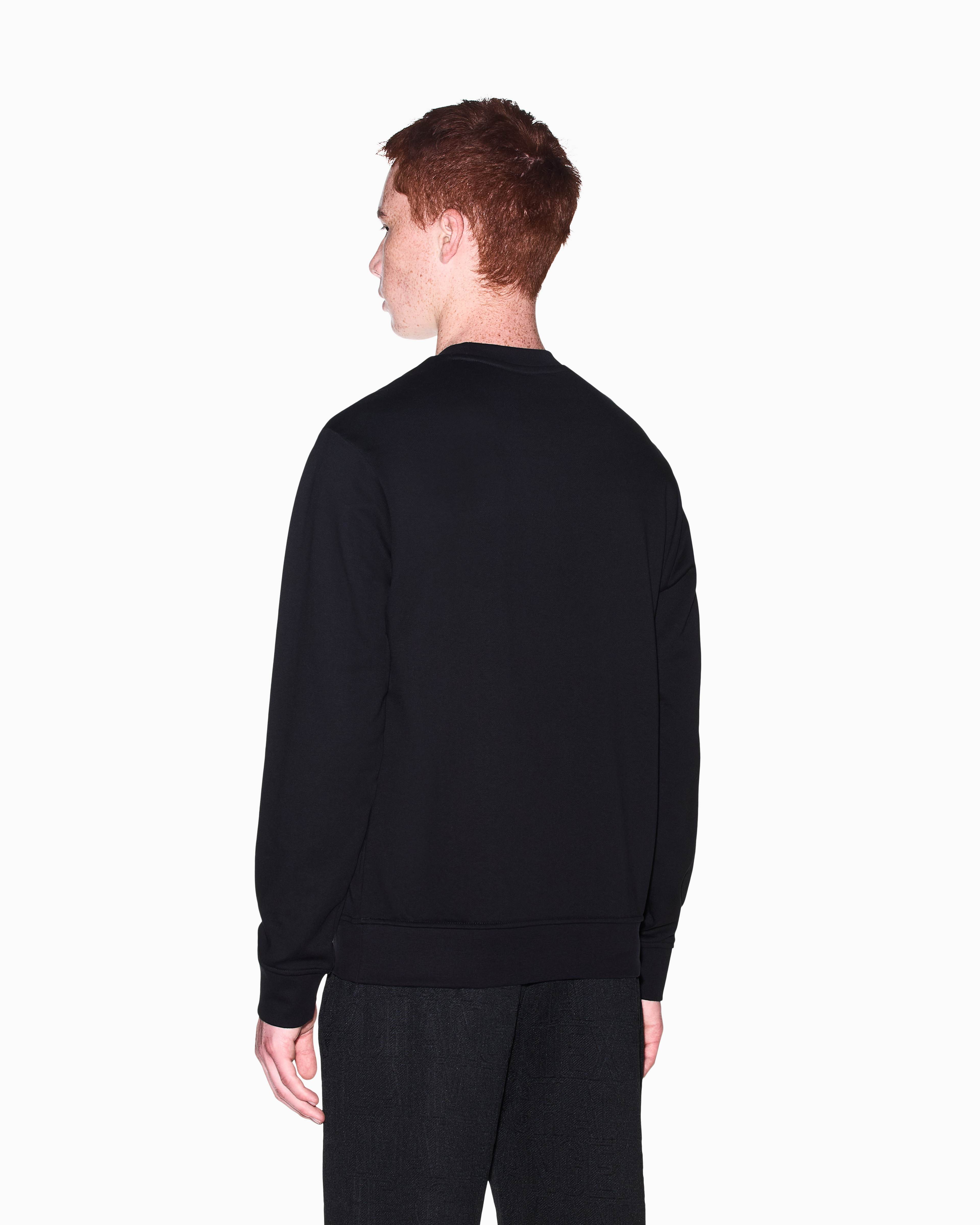 Men's Black Logomania Embossed Sweatshirt