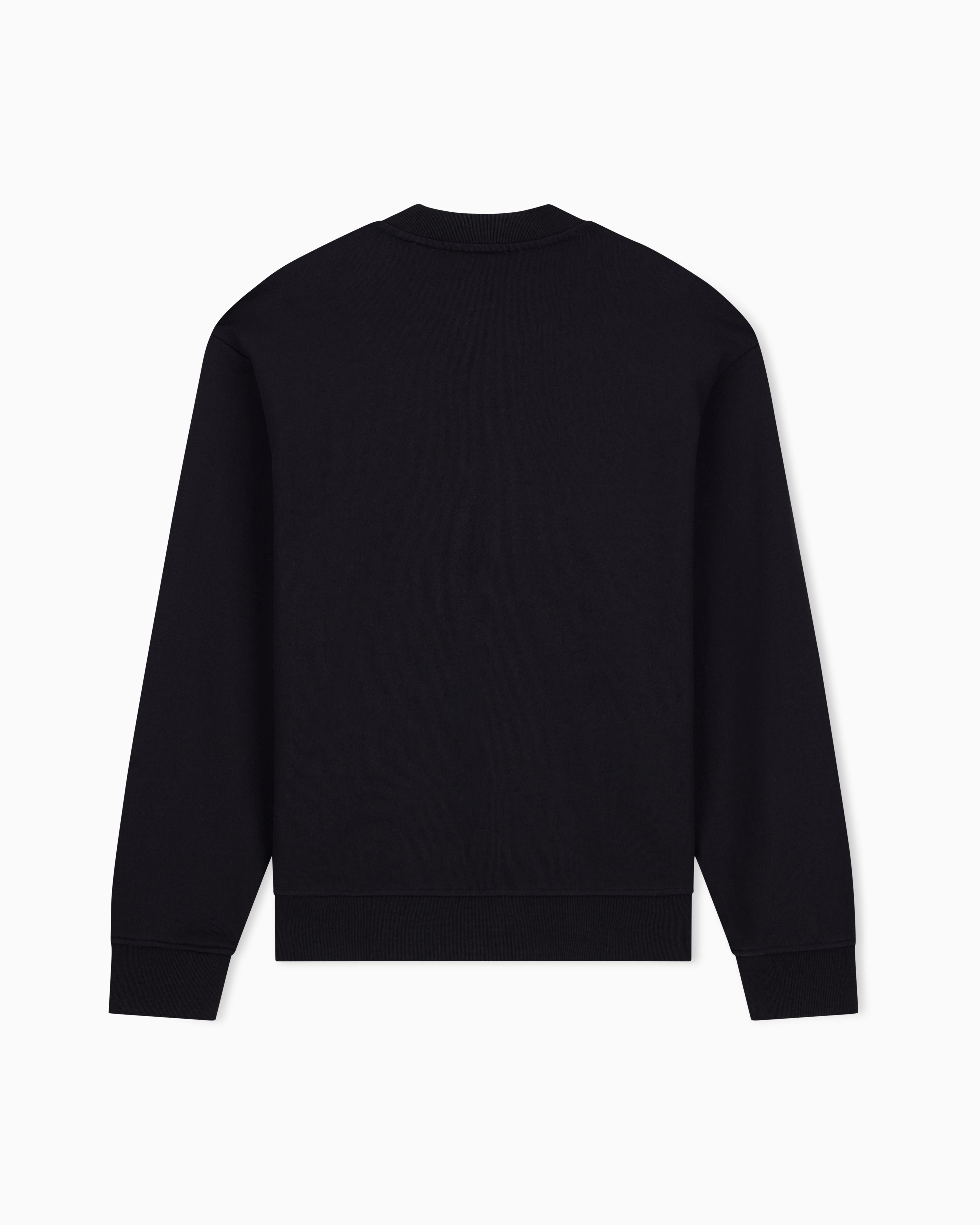 Men's Black Logomania Embossed Sweatshirt