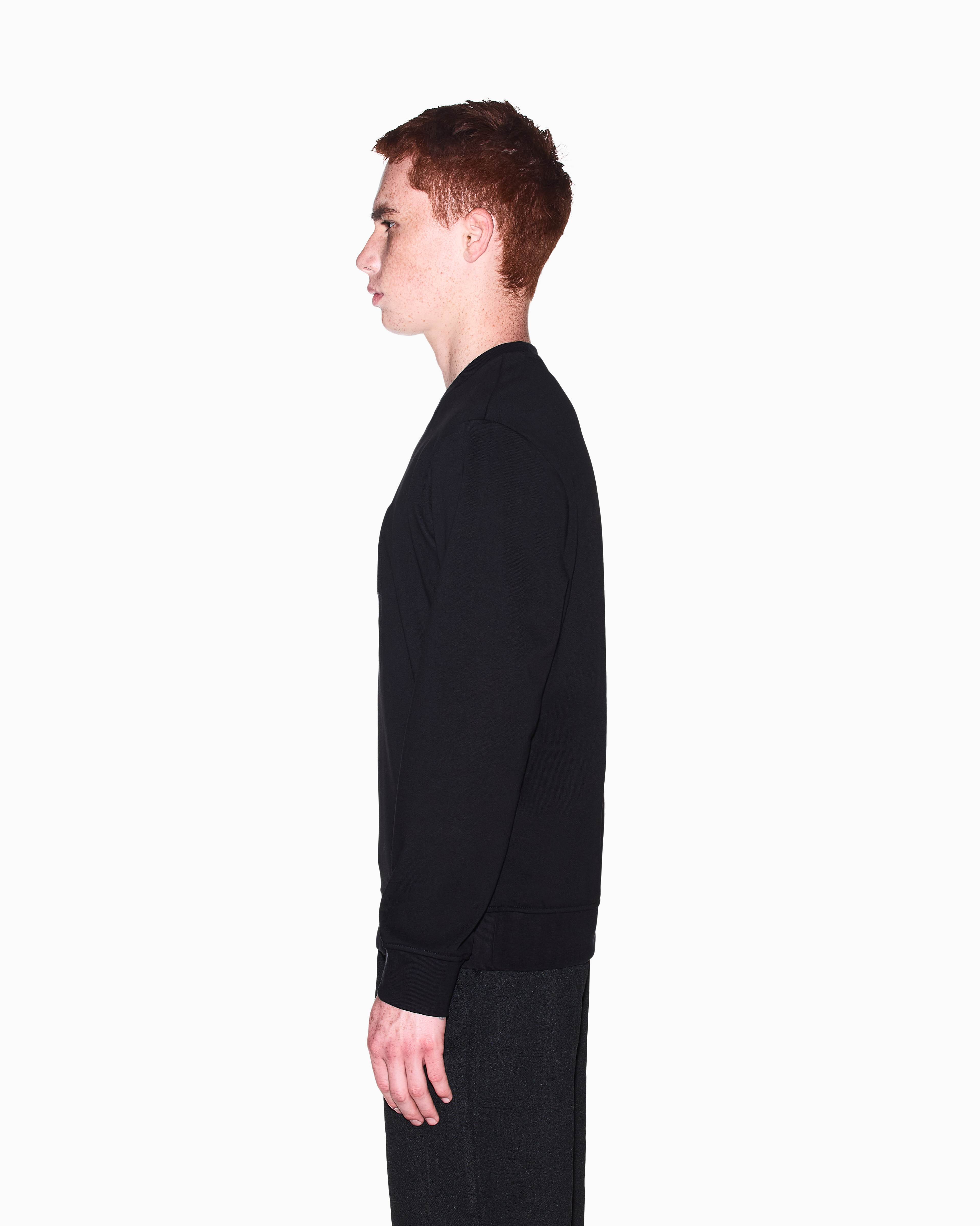 Men's Black Logomania Embossed Sweatshirt