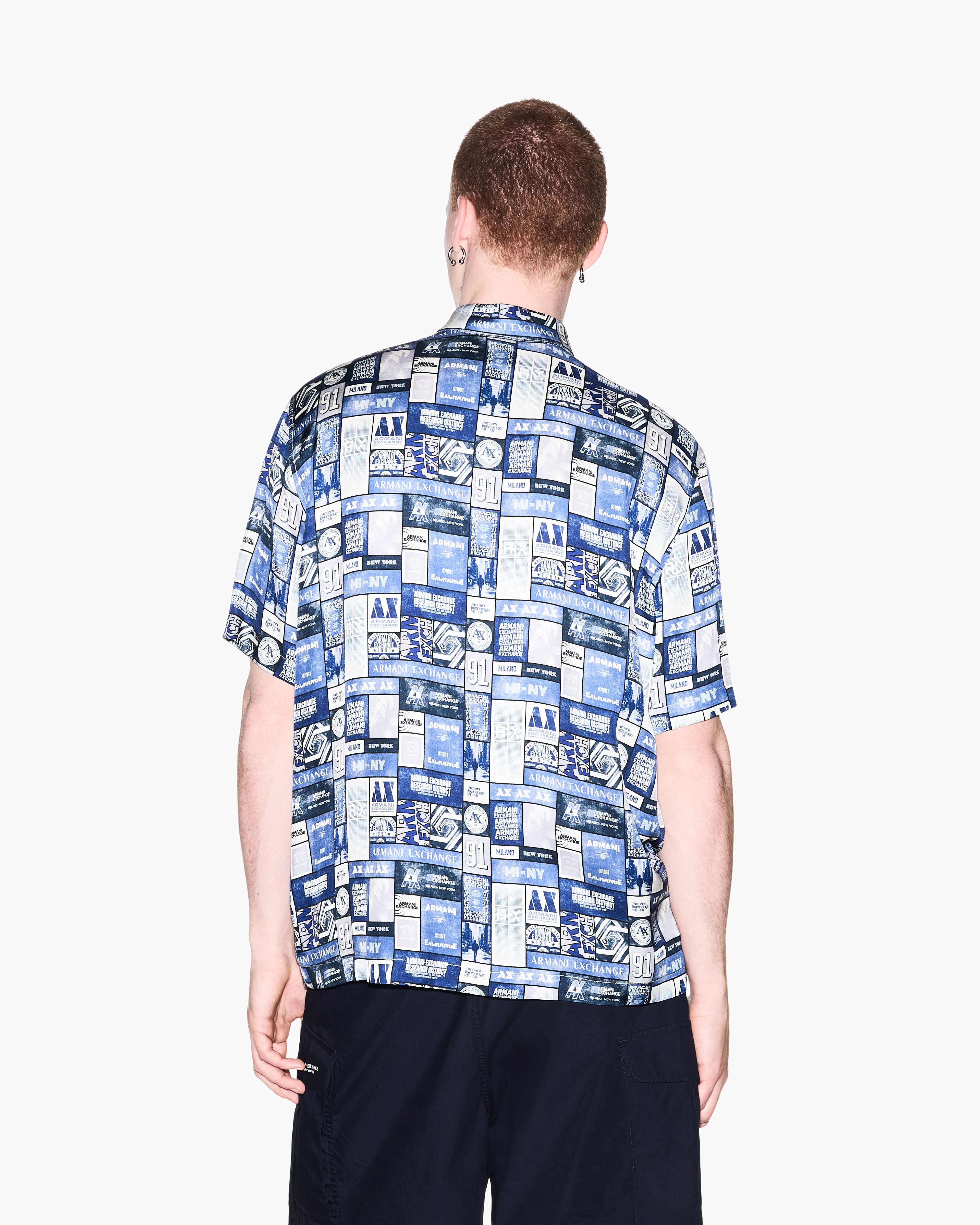 Men's White Logomania Multilogo Shirt