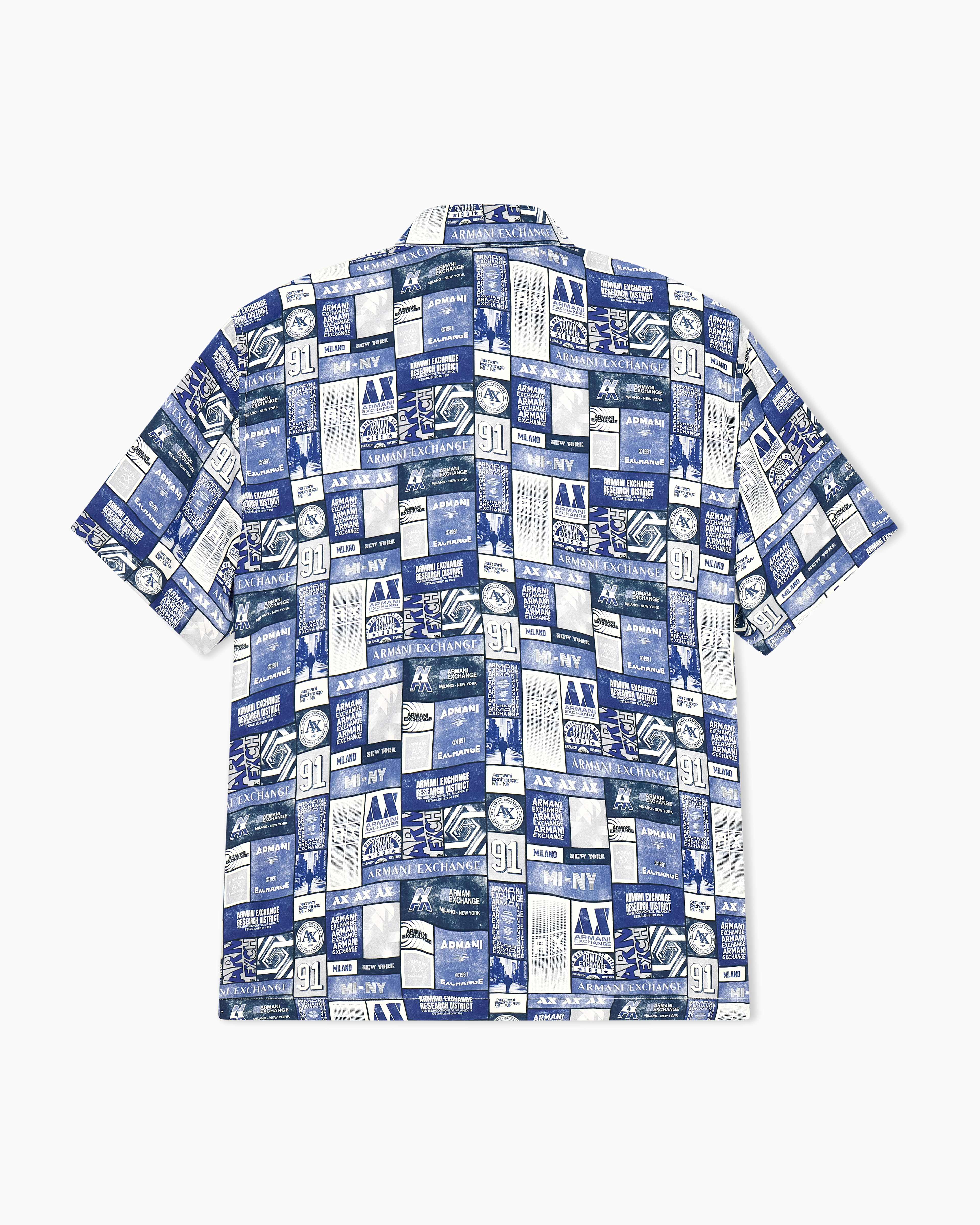Men's White Logomania Multilogo Shirt