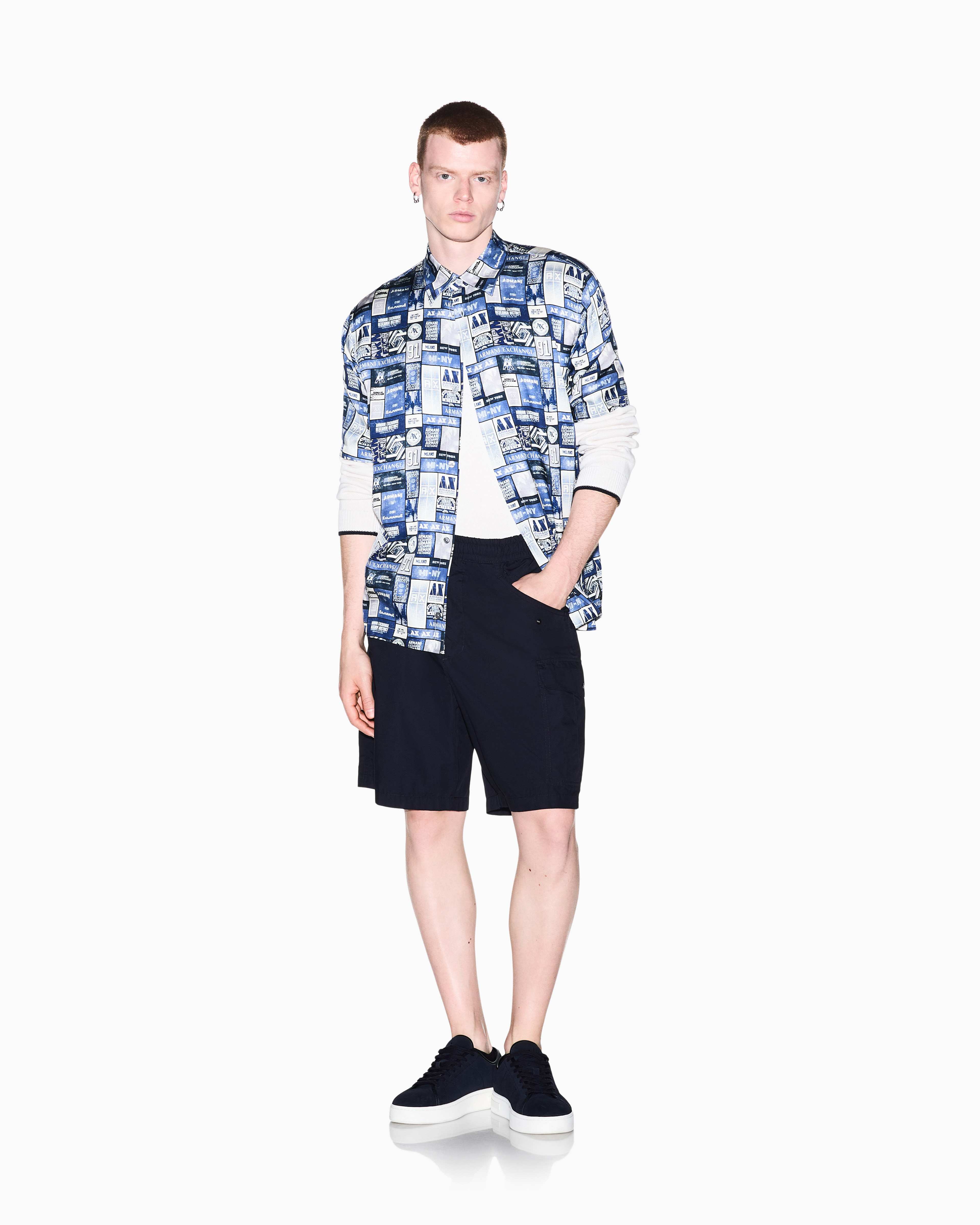 Men's White Logomania Multilogo Shirt