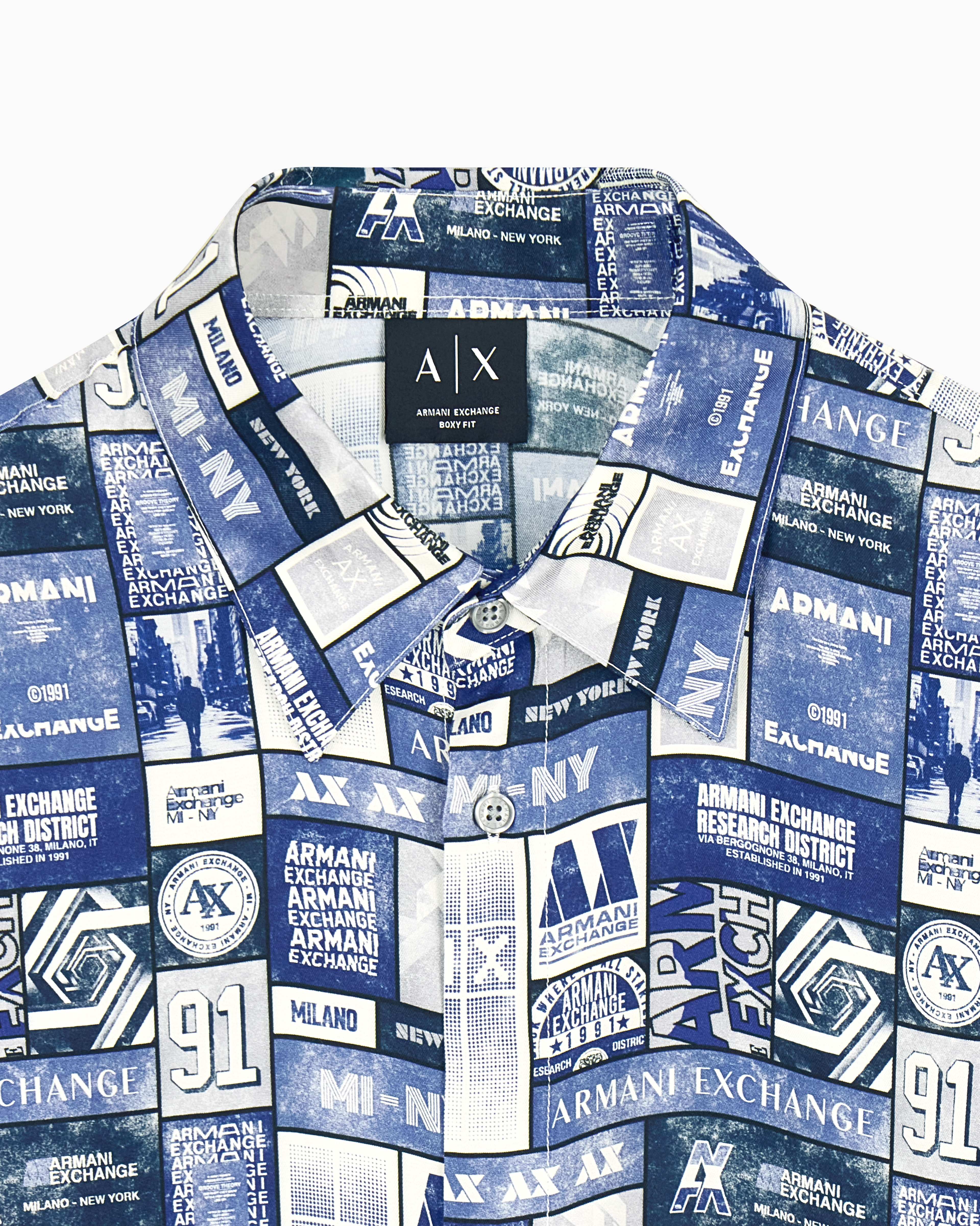 Men's White Logomania Multilogo Shirt
