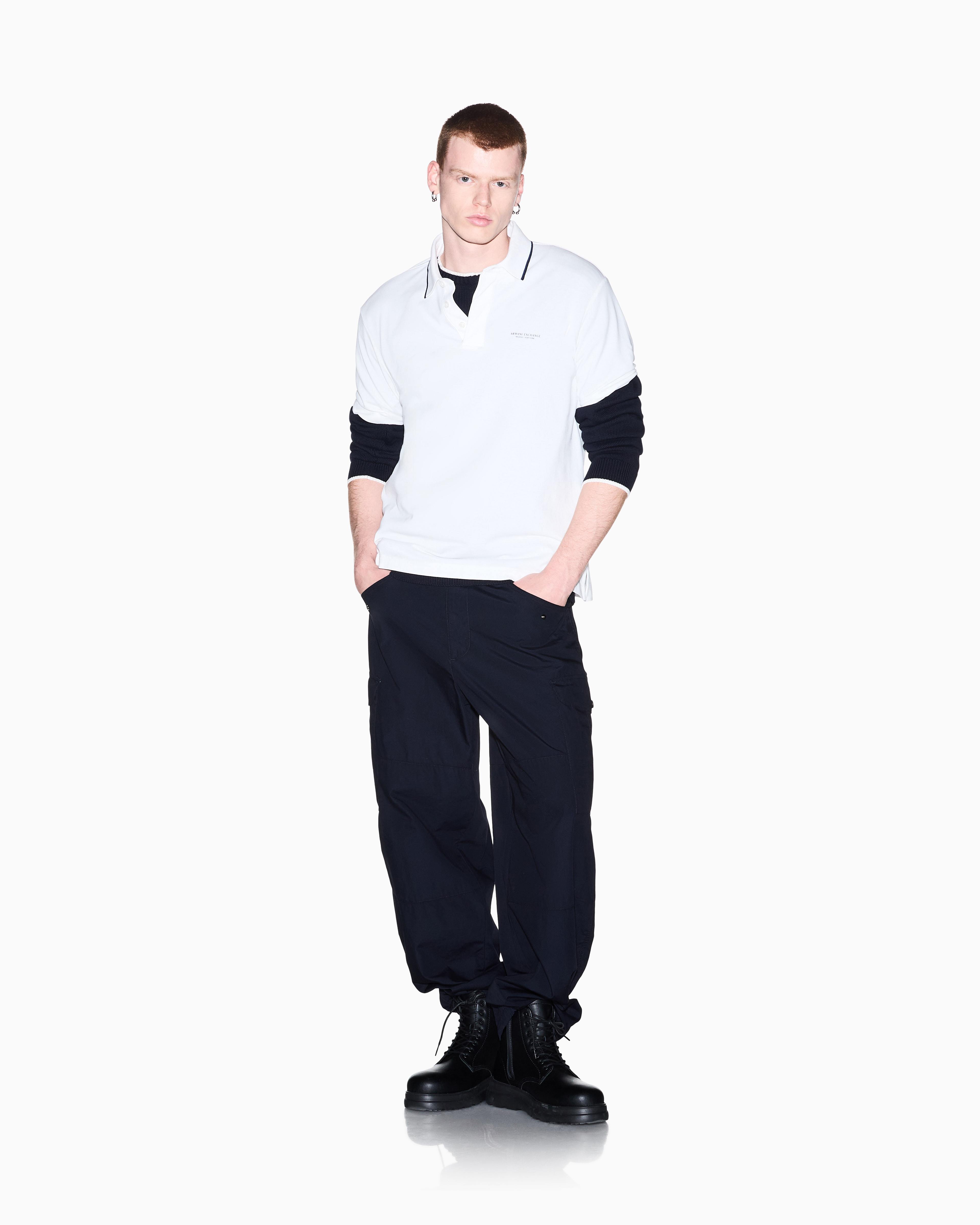 Men's White Armani Classics Polo Shirt