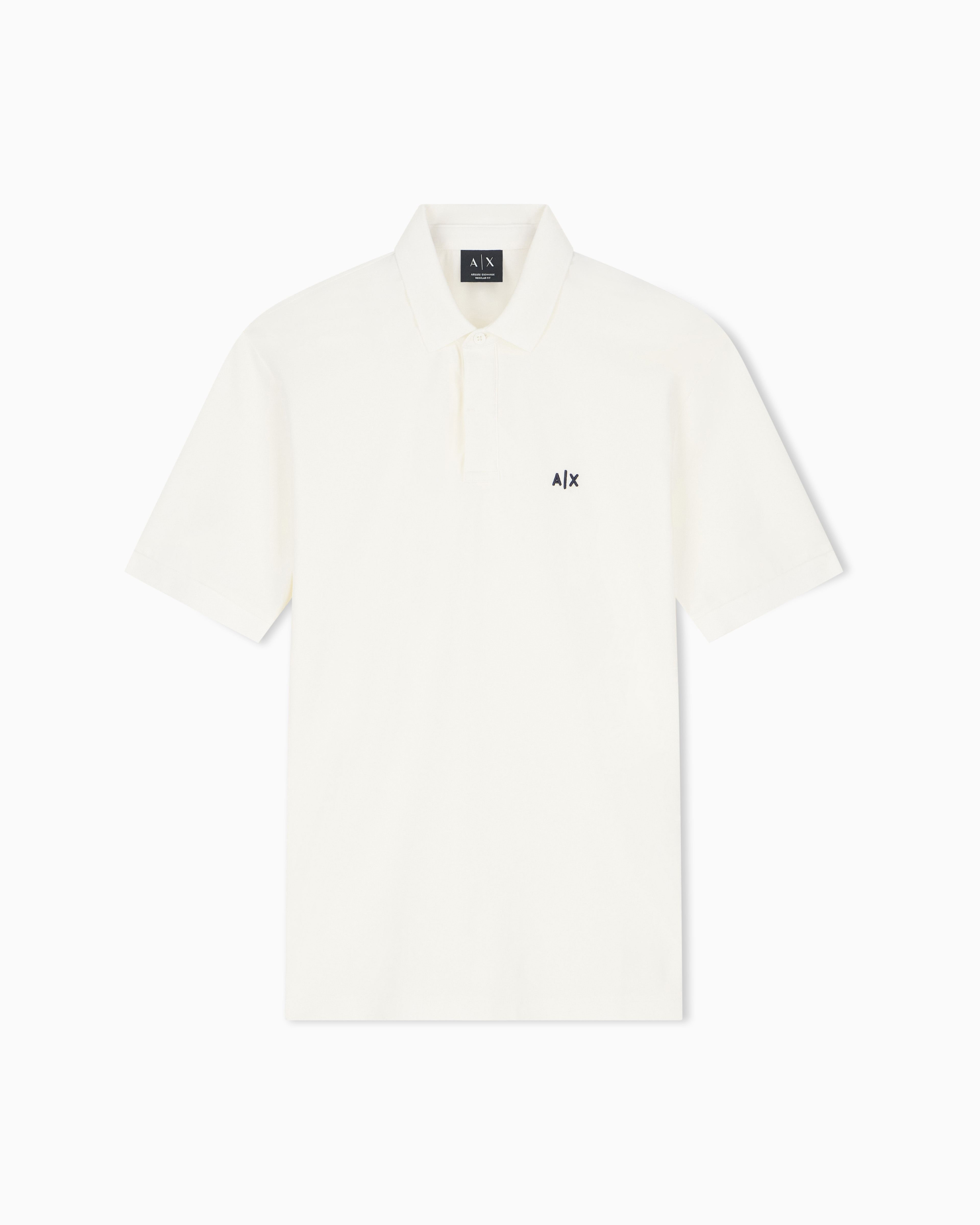 Men's White Armani Classics Polo Shirt