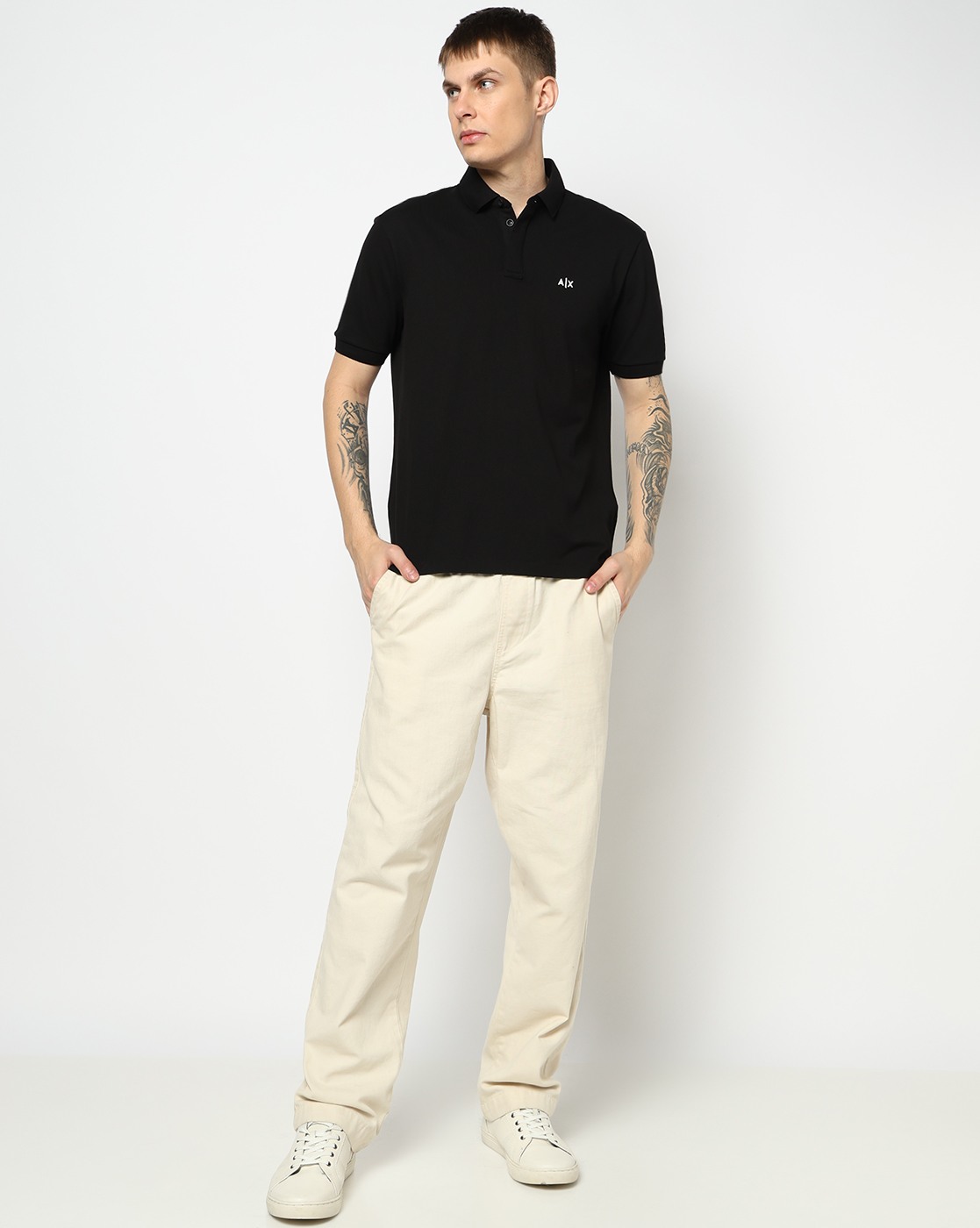 Men's Black Armani Classics Polo Shirt