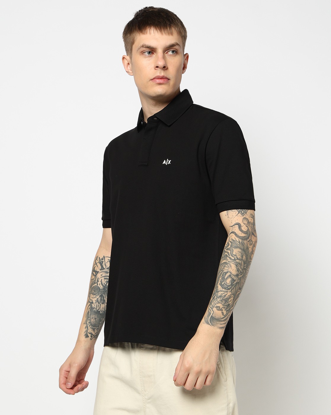 Men's Black Armani Classics Polo Shirt