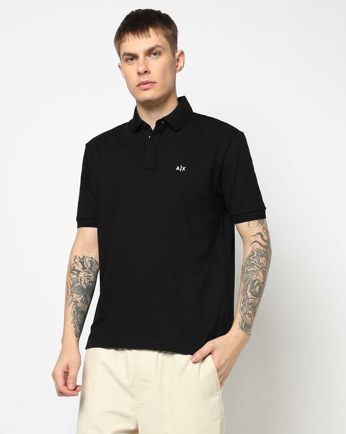 Men's Black Armani Classics Polo Shirt