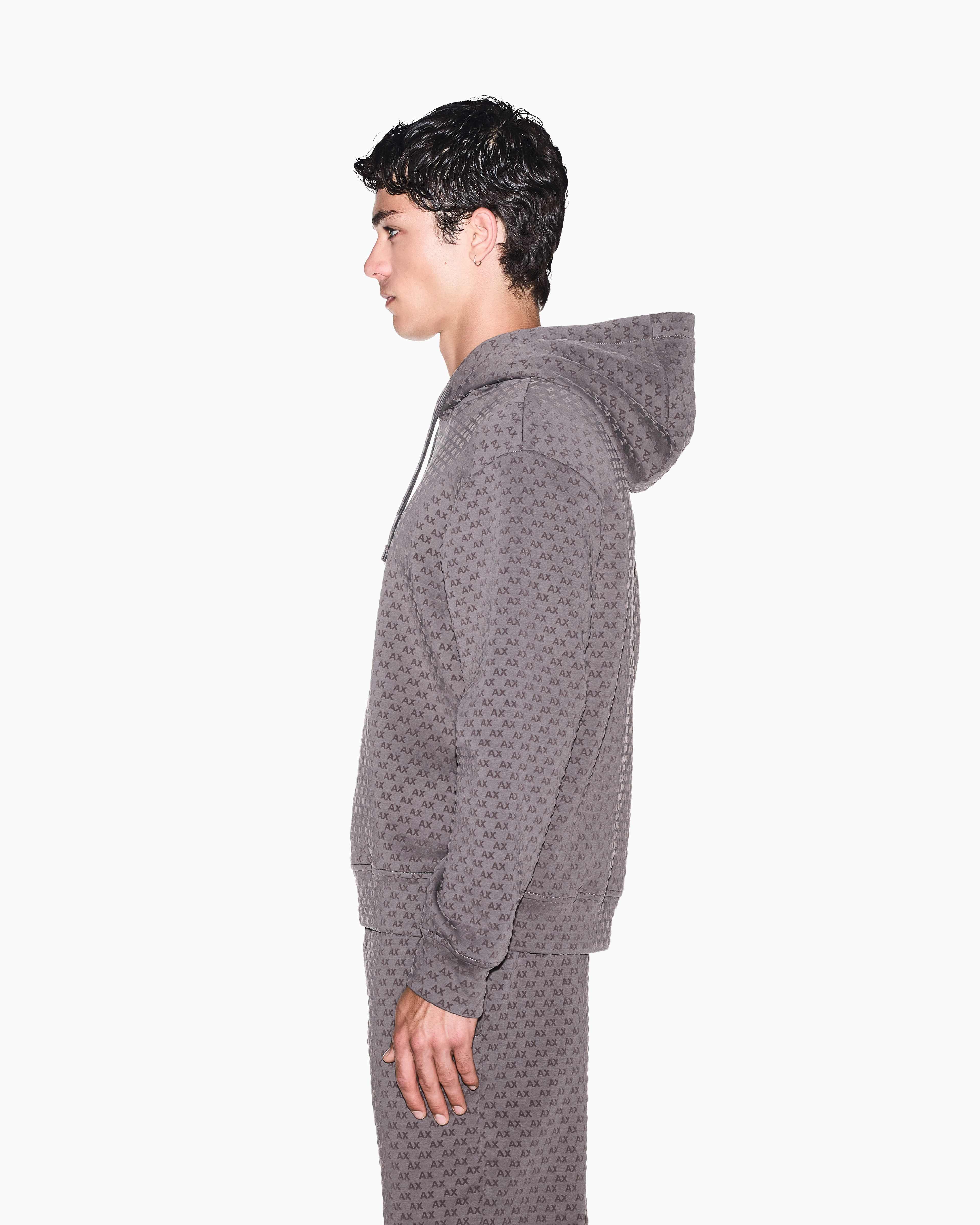 Men's Grey Logomania Flocked Sweatshirt