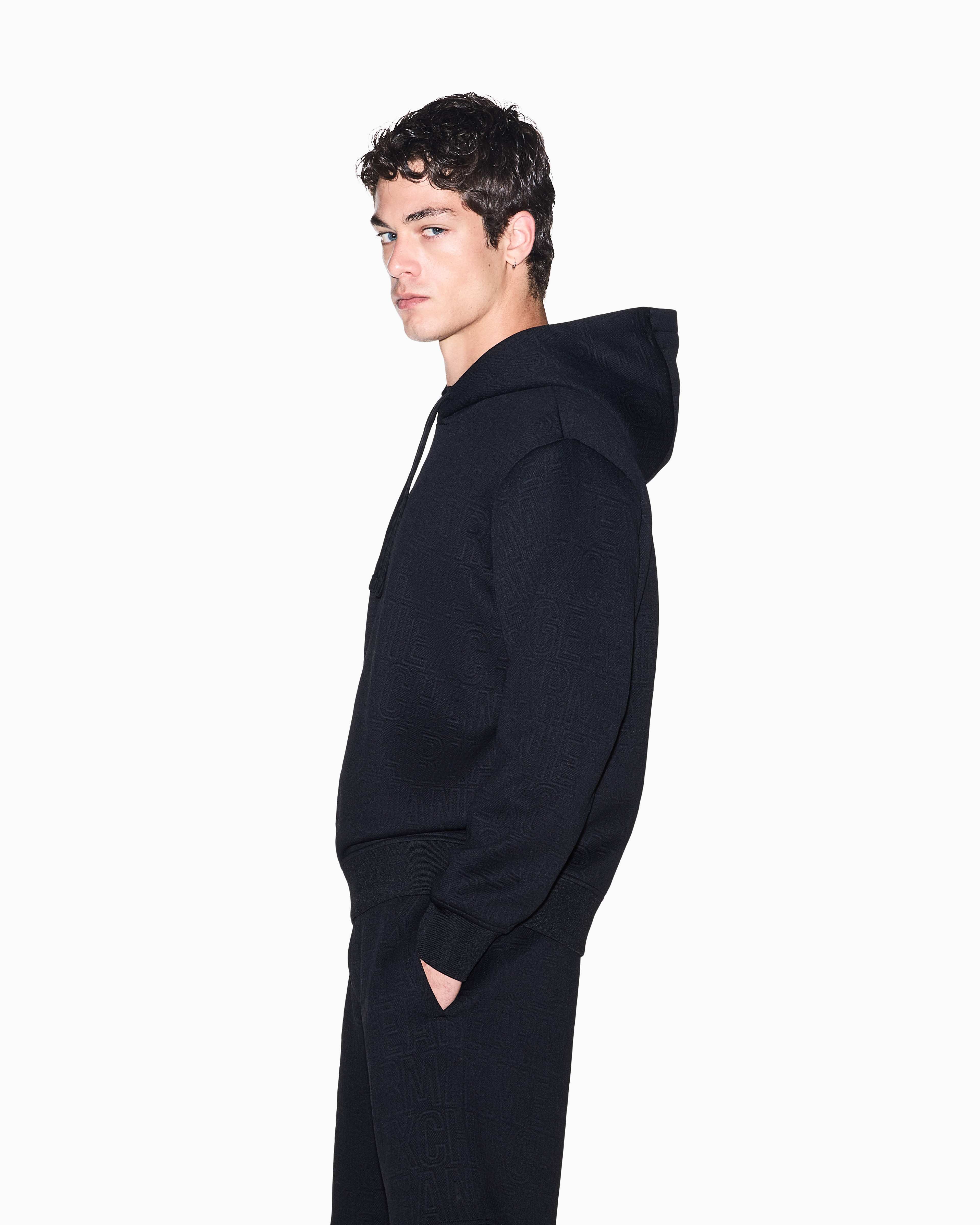 Men's Black Logomania Jacquard Sweatshirt