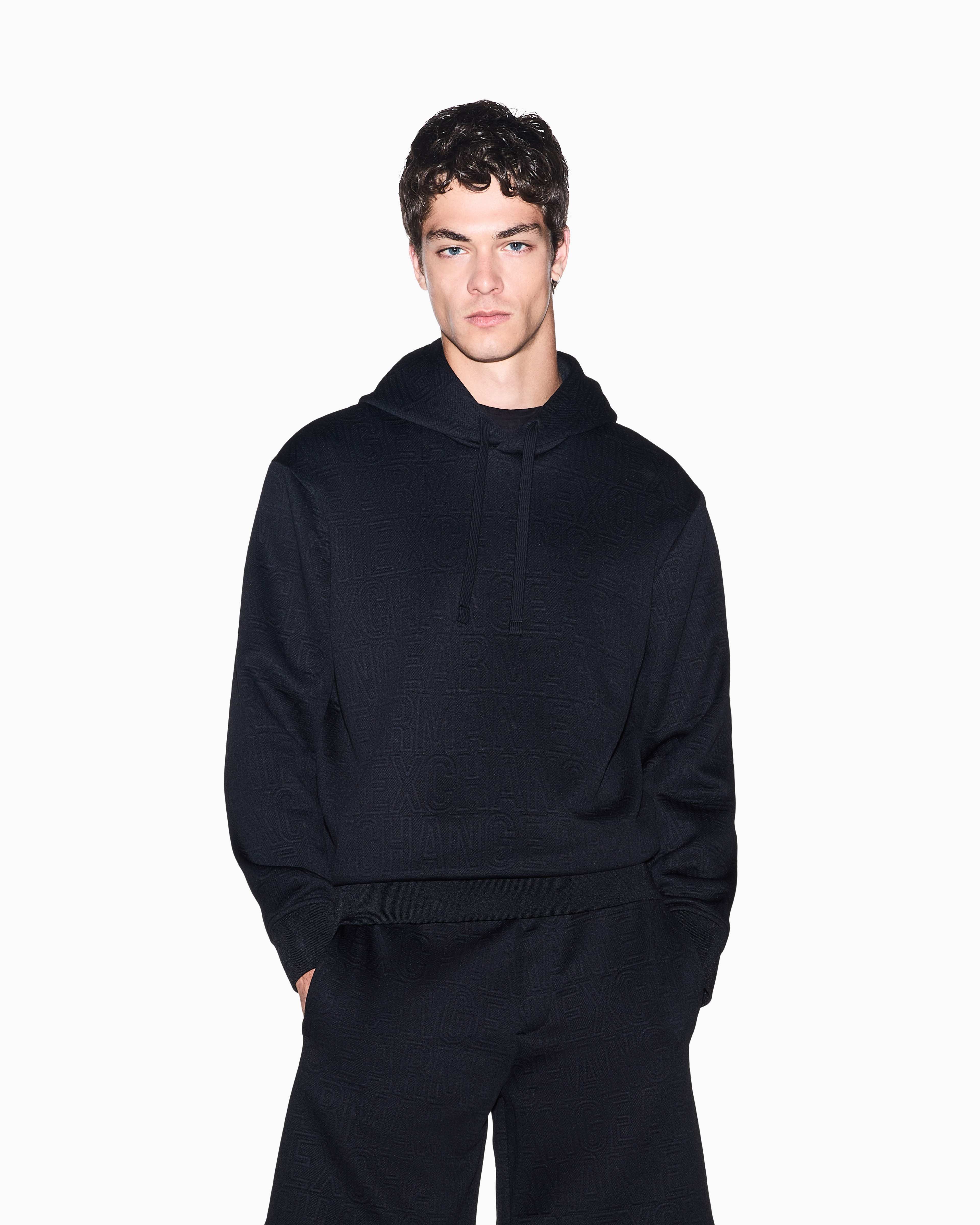 Men's Black Logomania Jacquard Sweatshirt