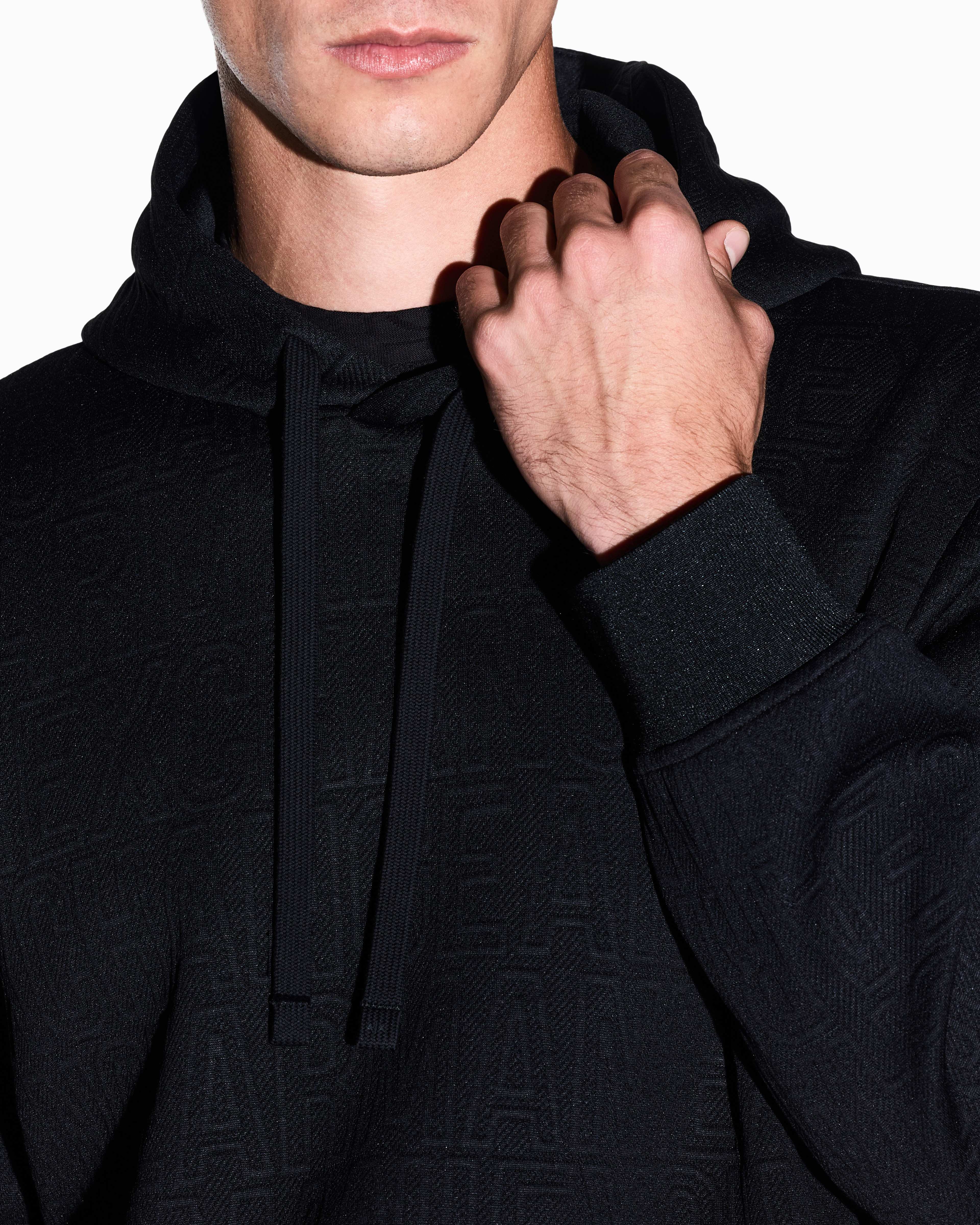 Men's Black Logomania Jacquard Sweatshirt