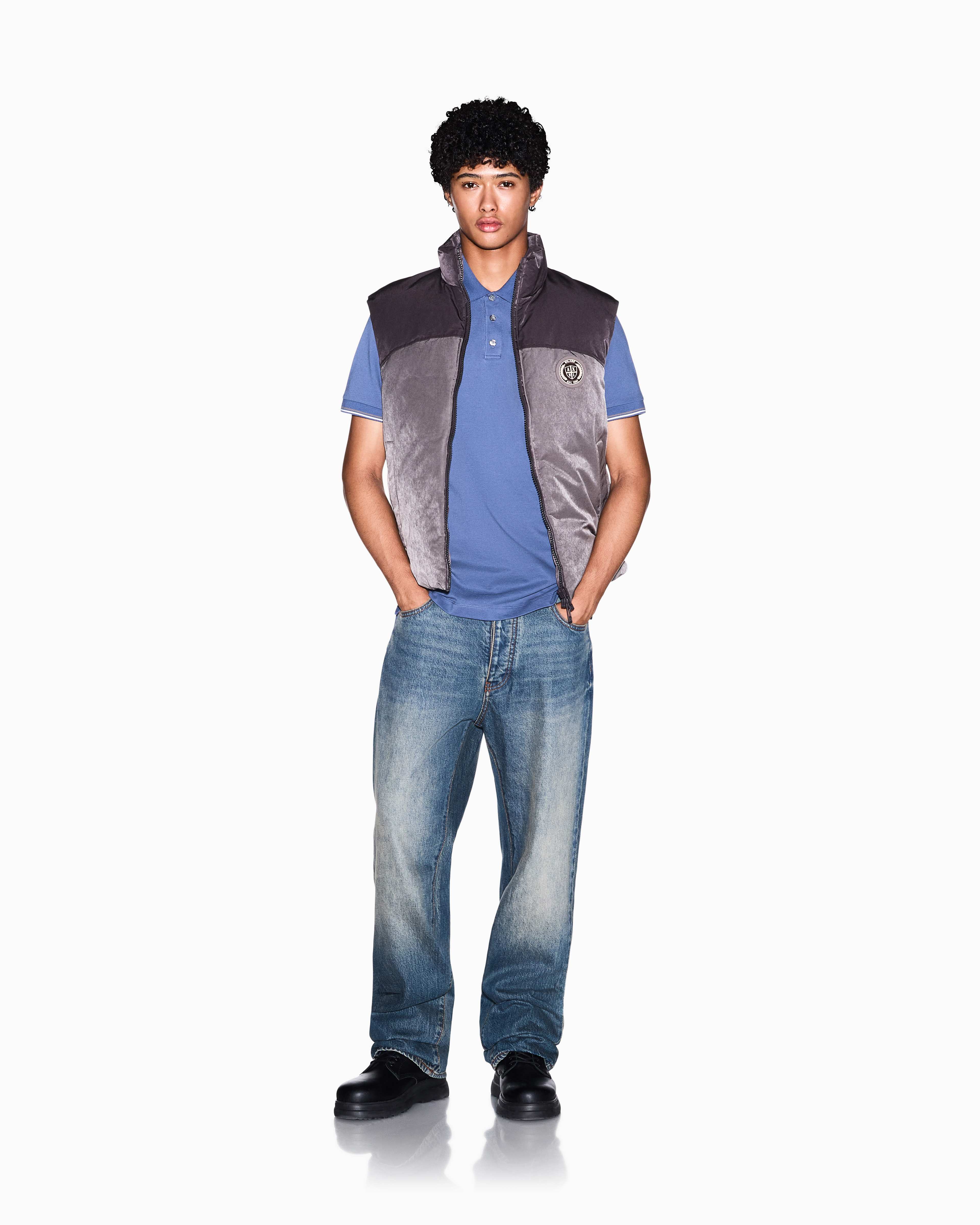 Men's Grey Crossover Blouse