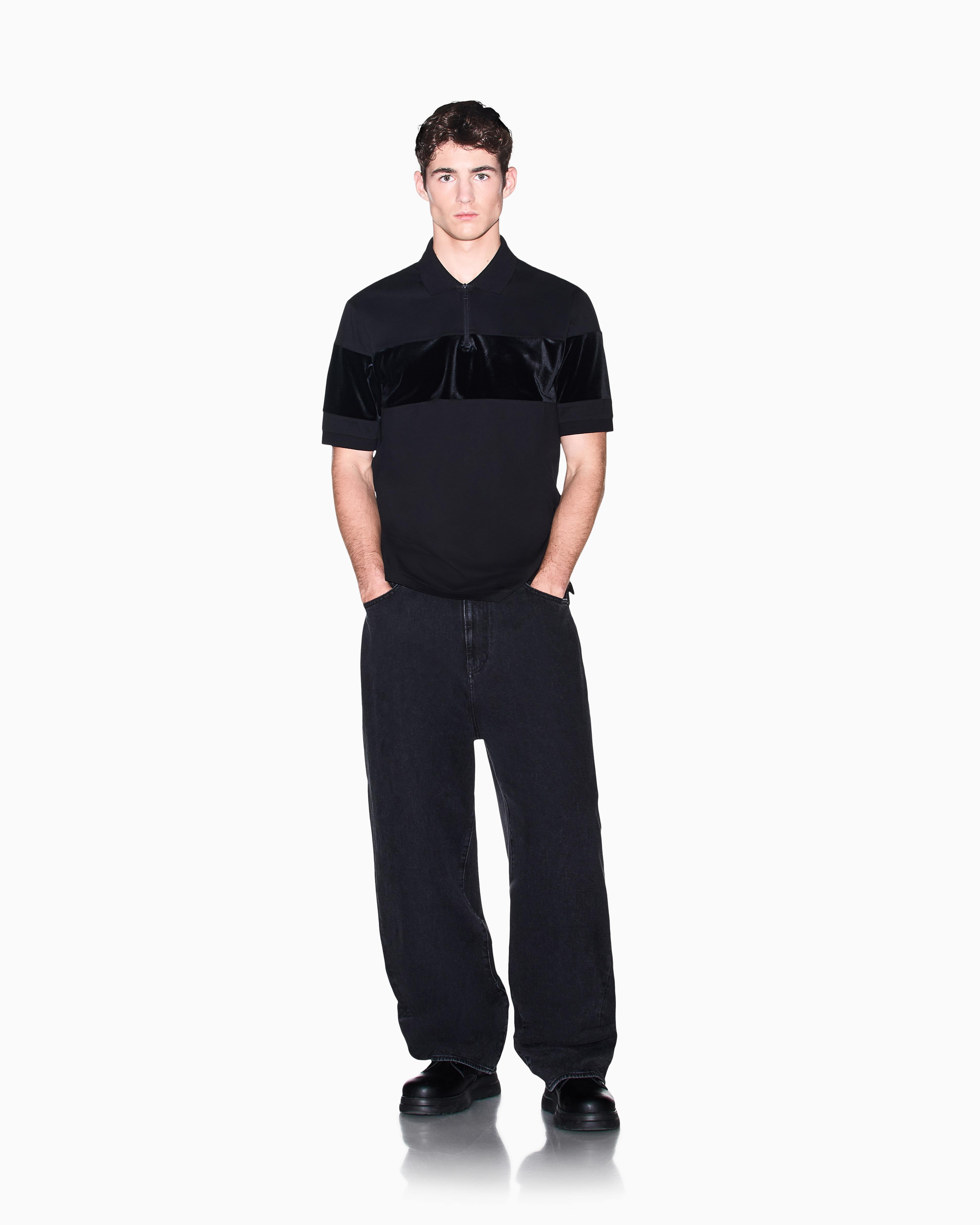Men's Black Up For Party Polo Shirt