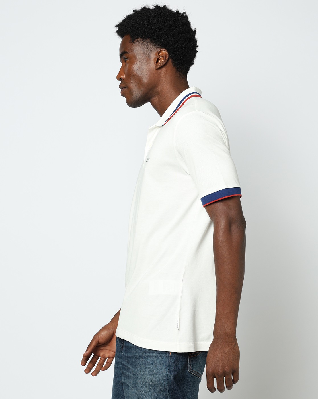 Men's White Armani Classics Polo Shirt