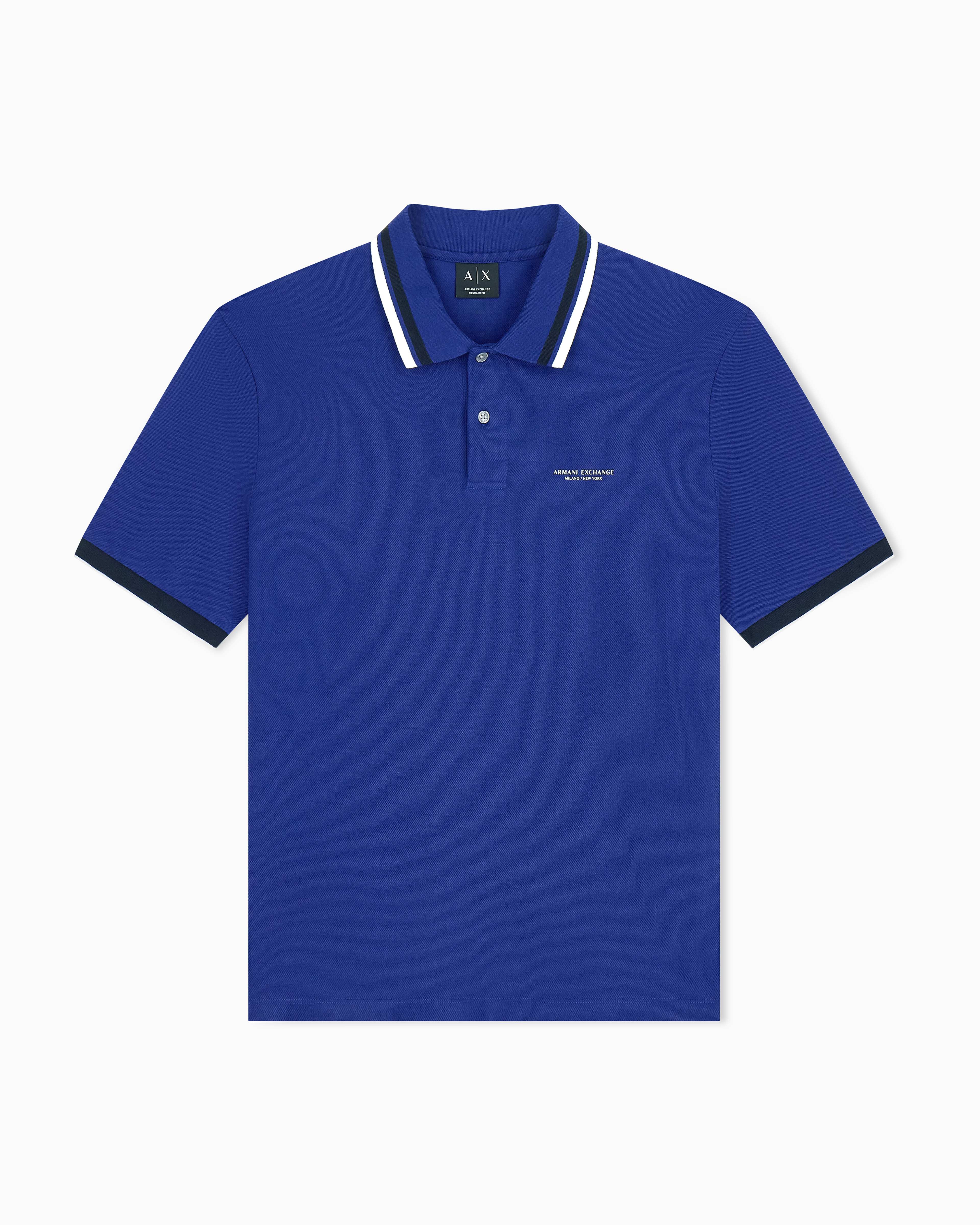 Men's Blue Armani Classics Polo Shirt