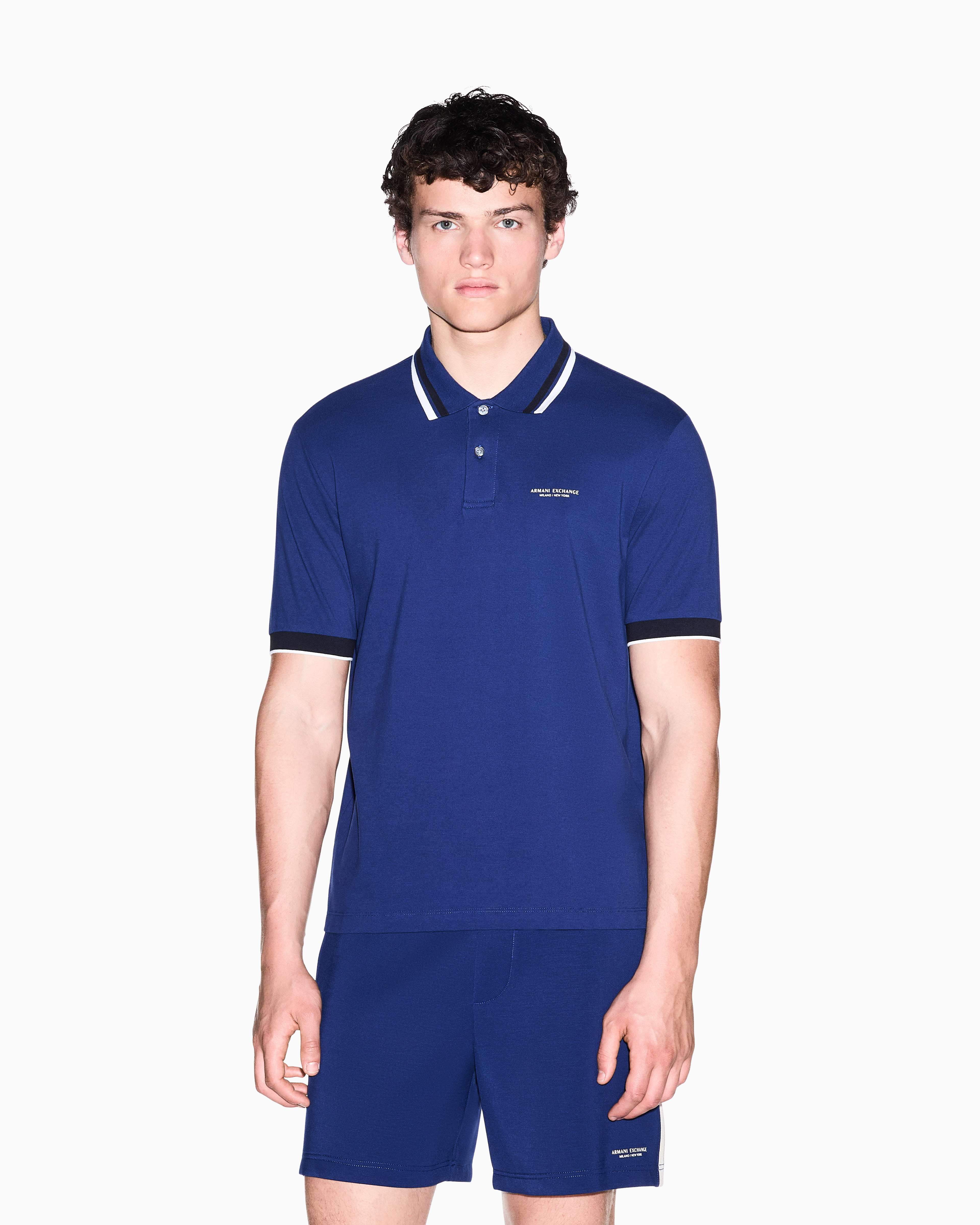 Men's Blue Armani Classics Polo Shirt