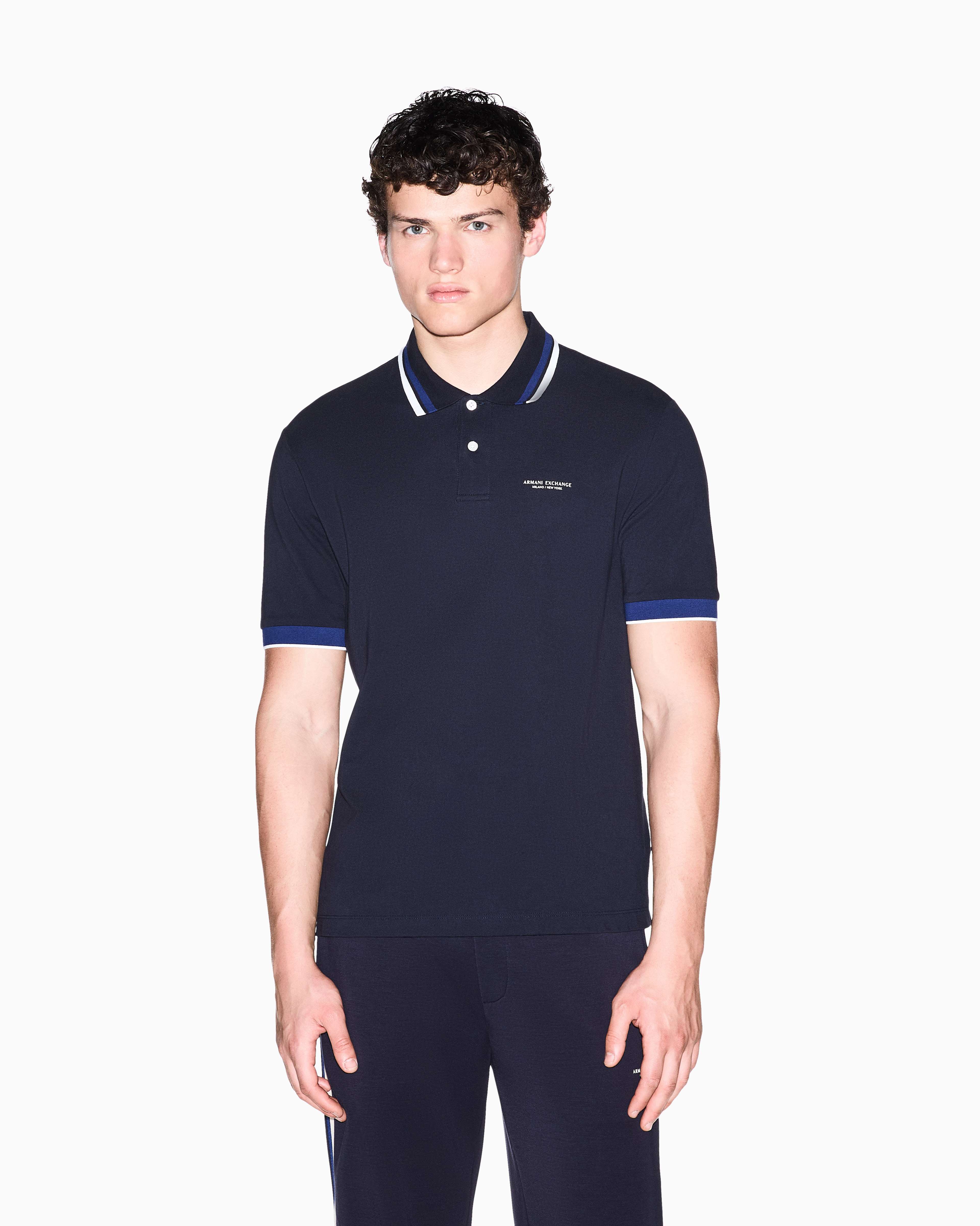 Men's Blue Armani Classics Polo Shirt