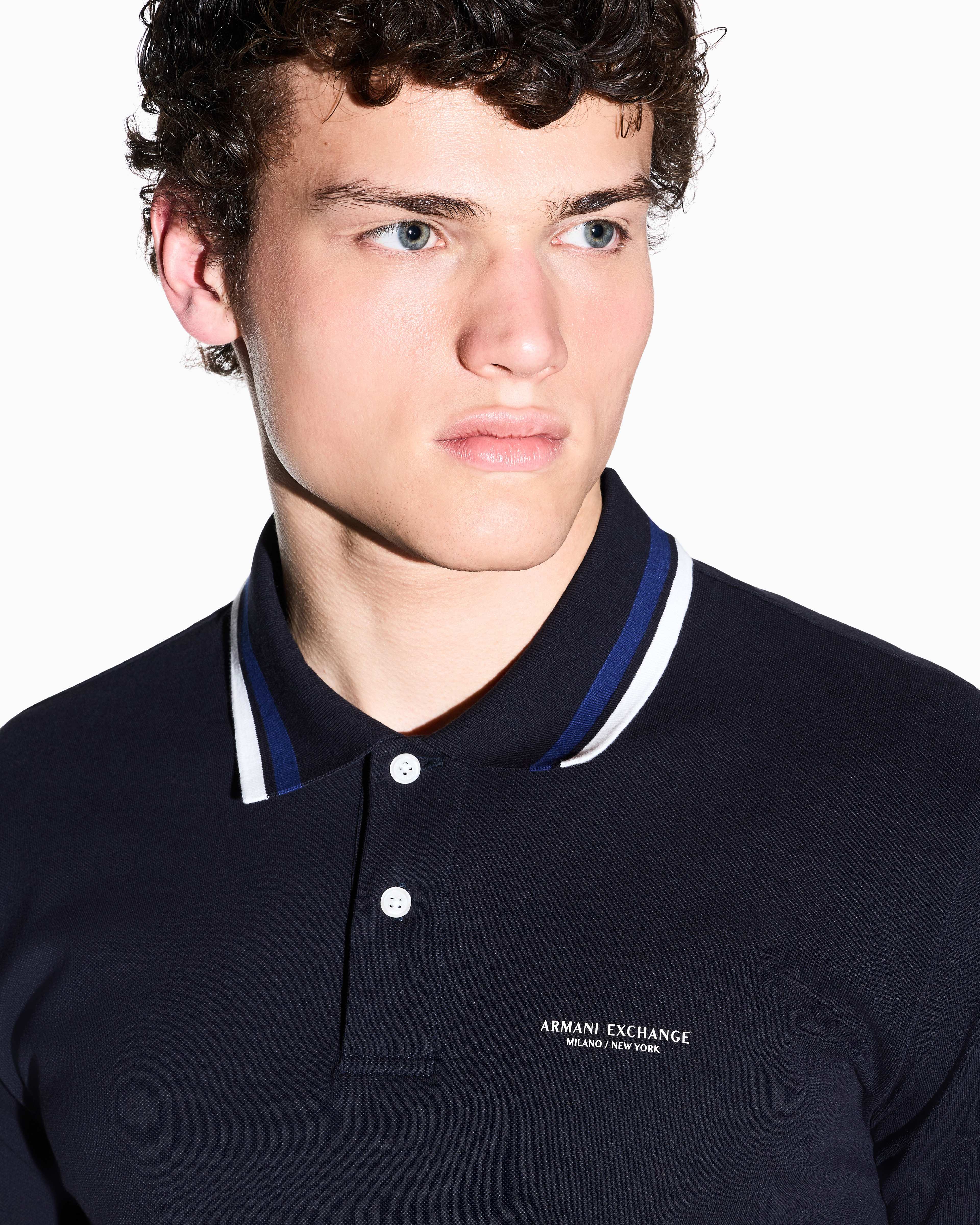 Men's Blue Armani Classics Polo Shirt