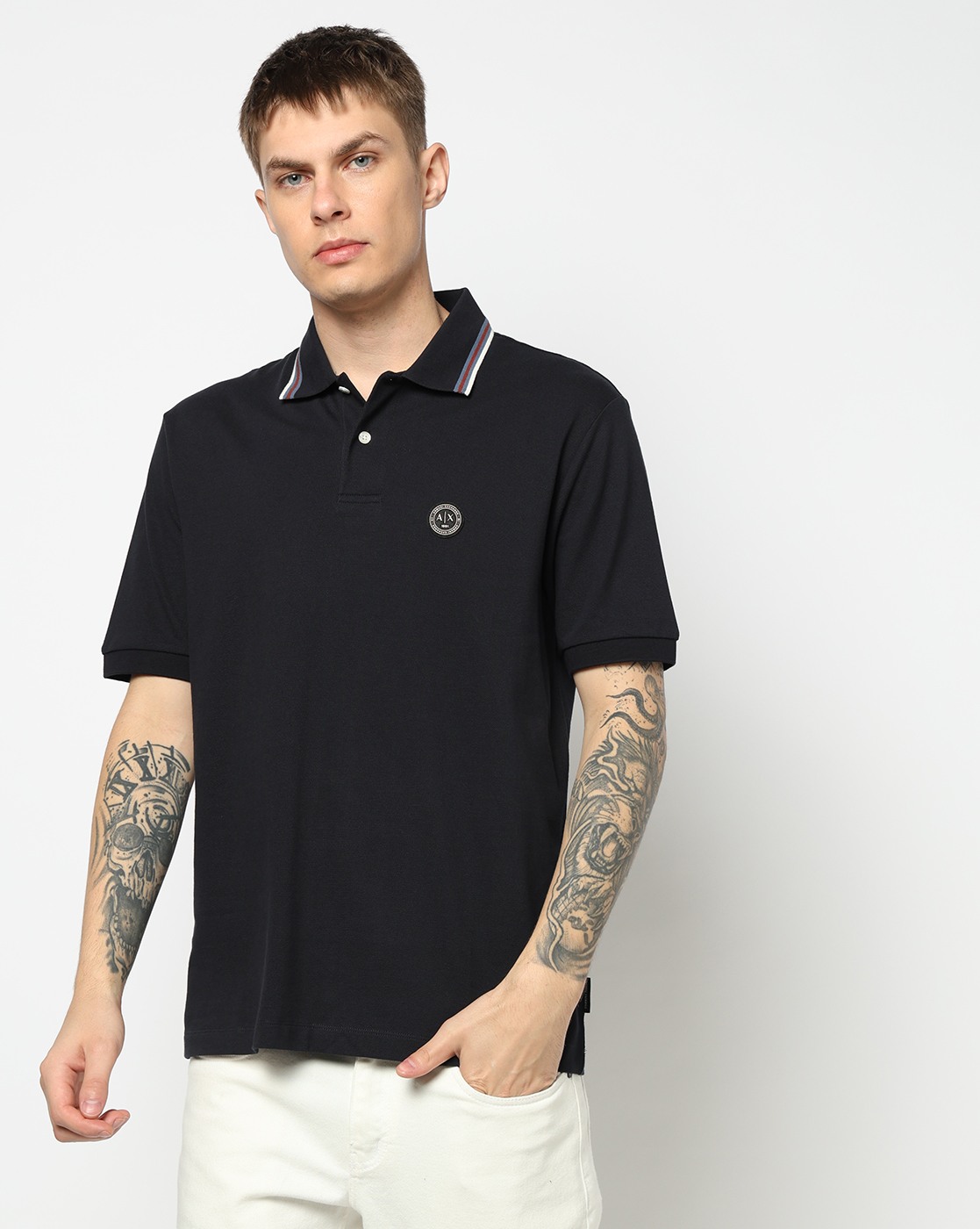 Men's Blue Armani Classics Polo Shirt