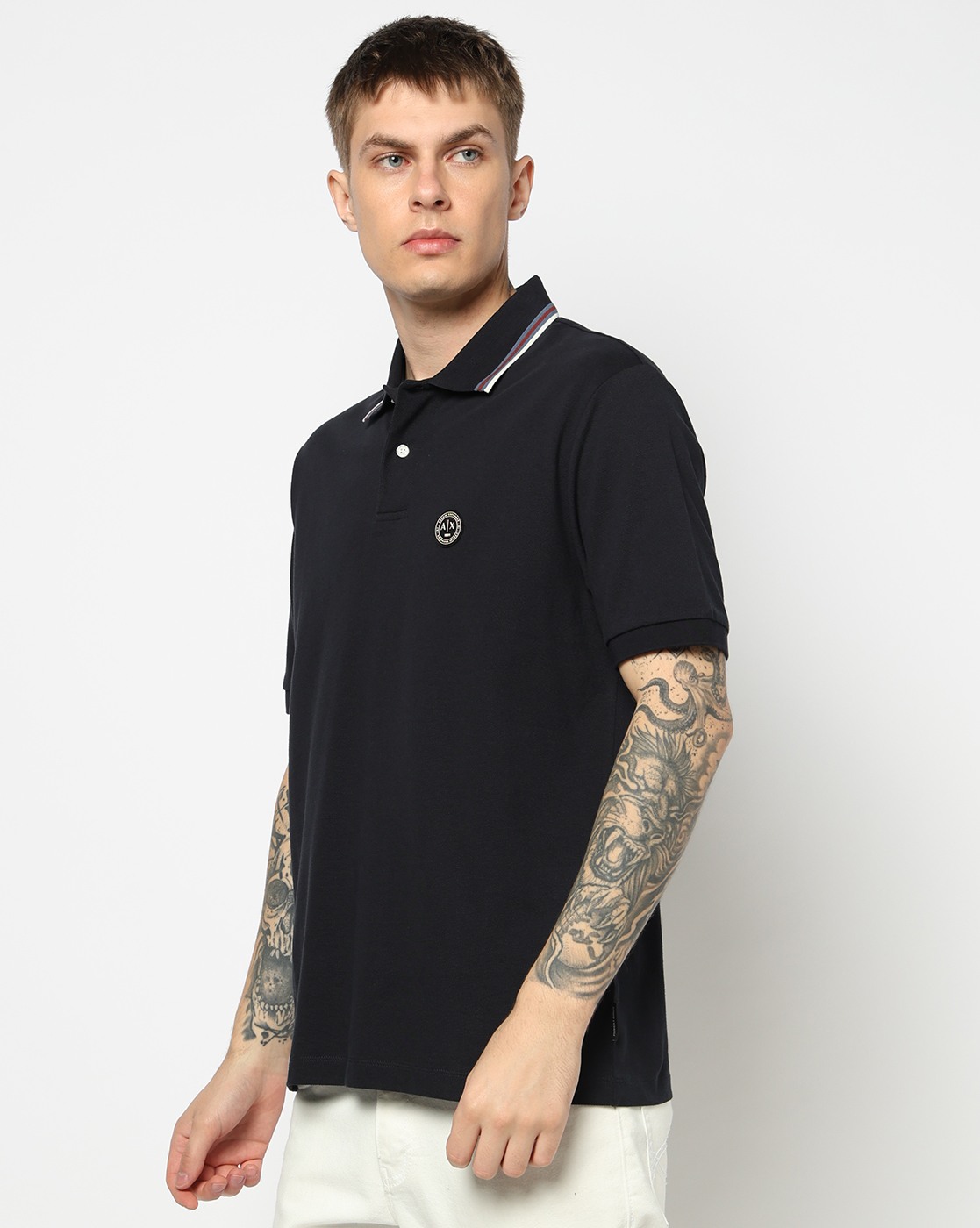 Men's Blue Armani Classics Polo Shirt