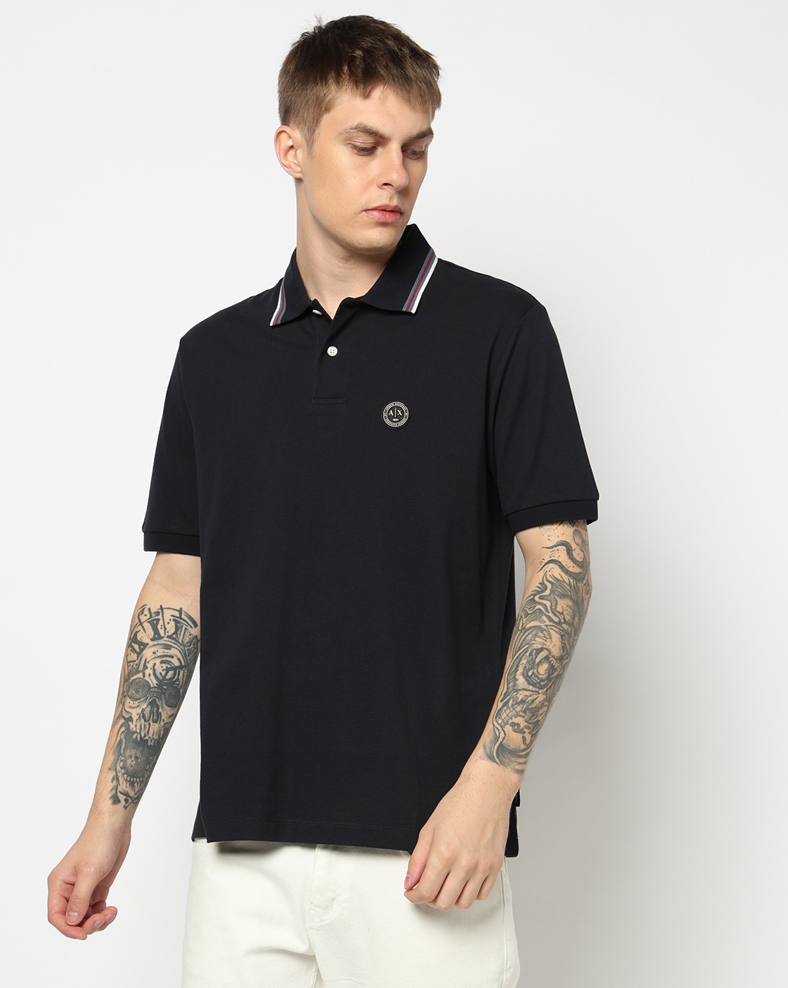 Men's Blue Armani Classics Polo Shirt