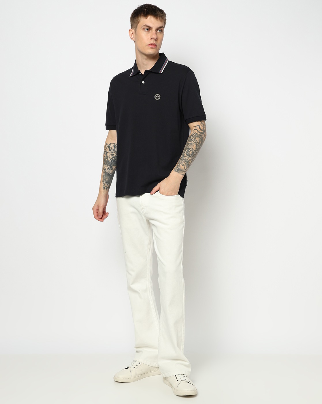 Men's Blue Armani Classics Polo Shirt