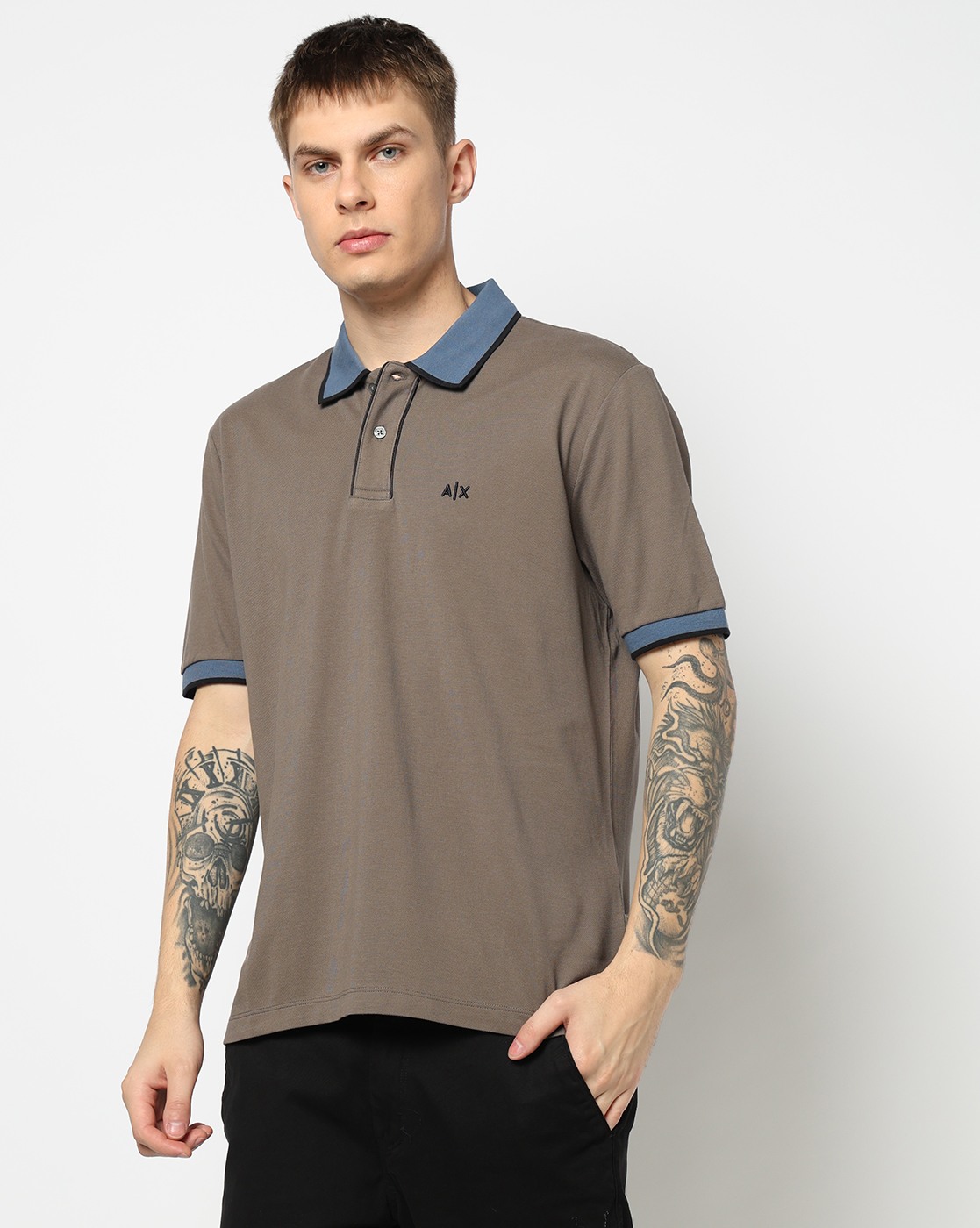 Men's Grey D01 Polo Shirt