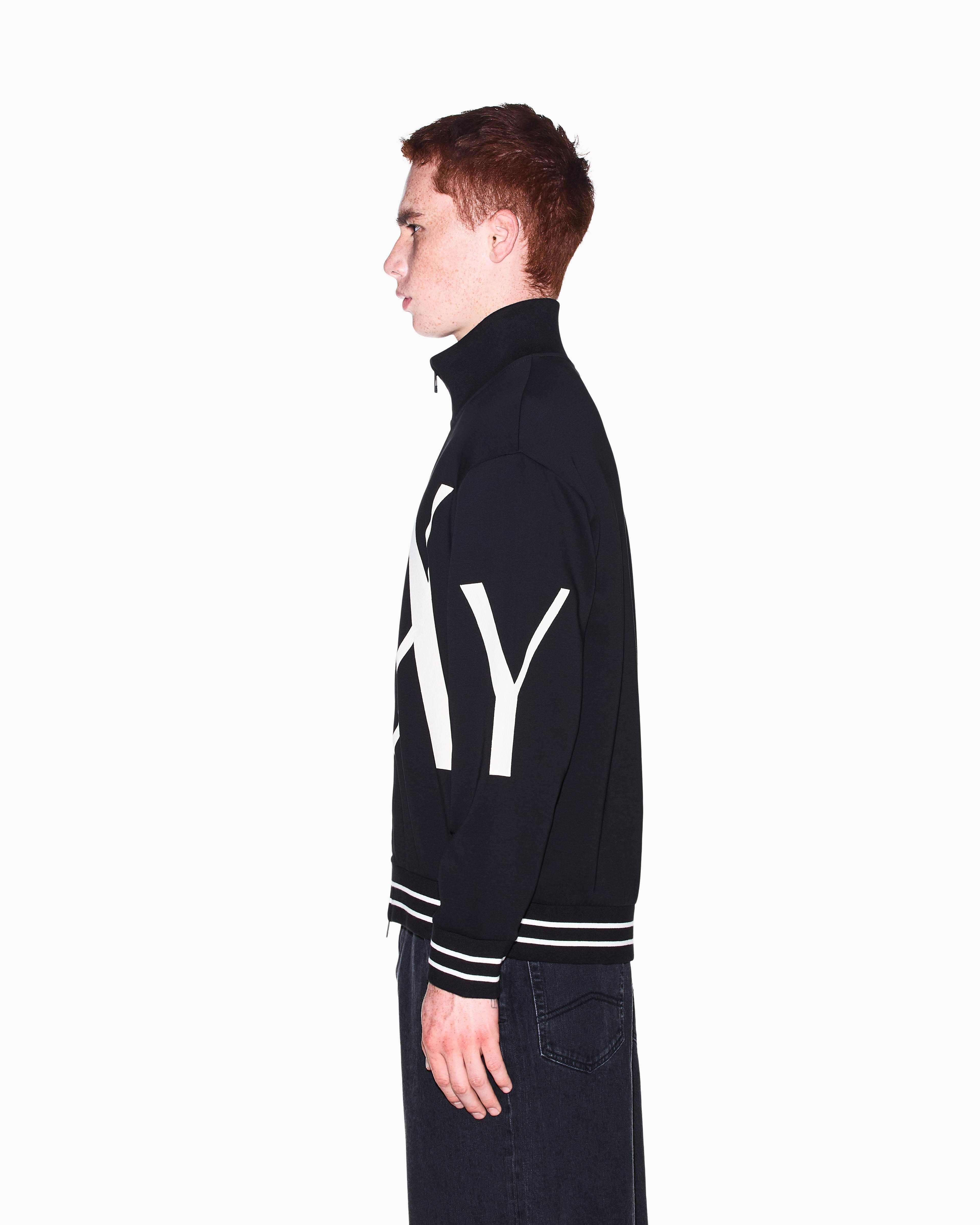 Men's Black Logomania Flocked Sweatshirt
