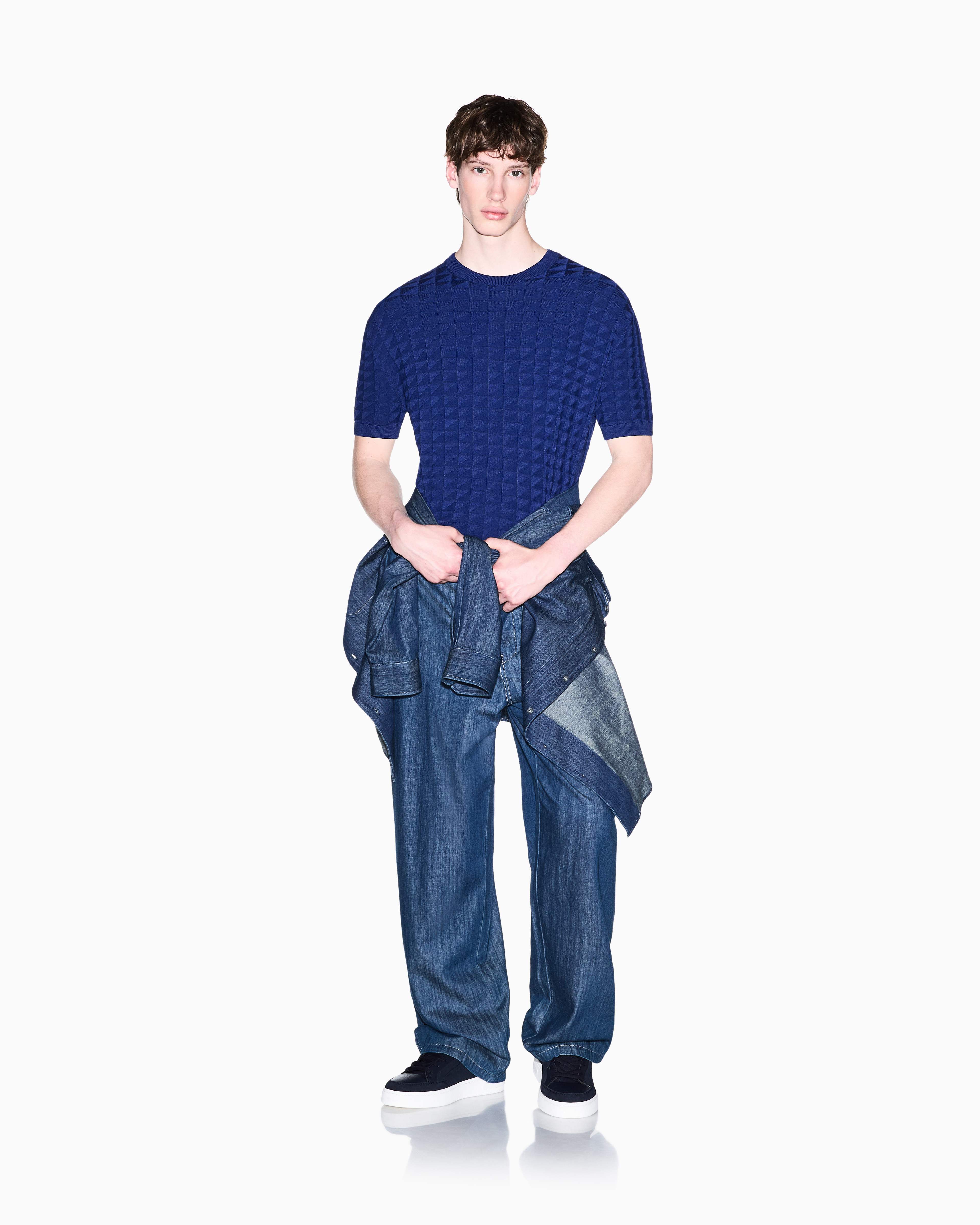 Men's Blue Armani Classics Pullover