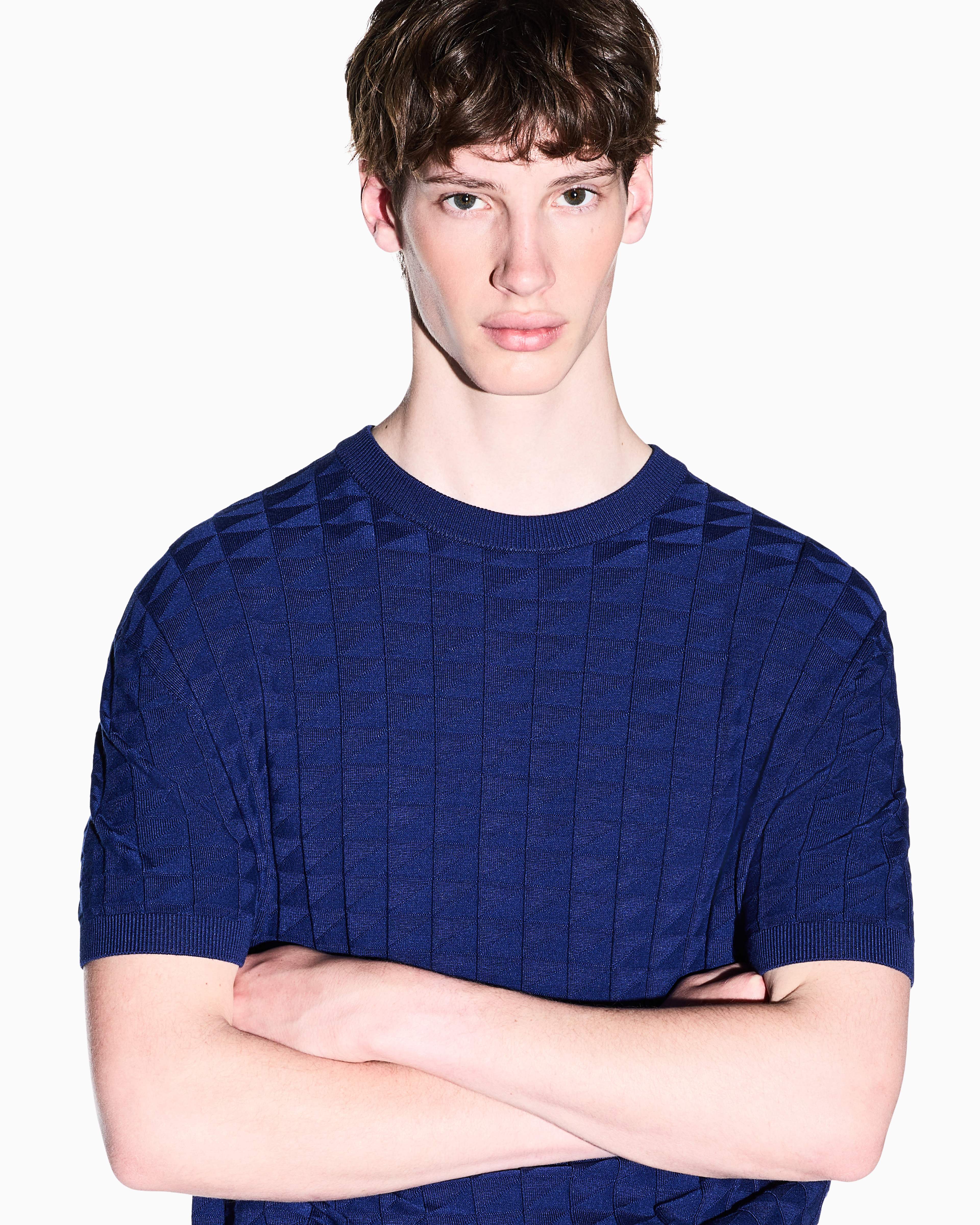 Men's Blue Armani Classics Pullover