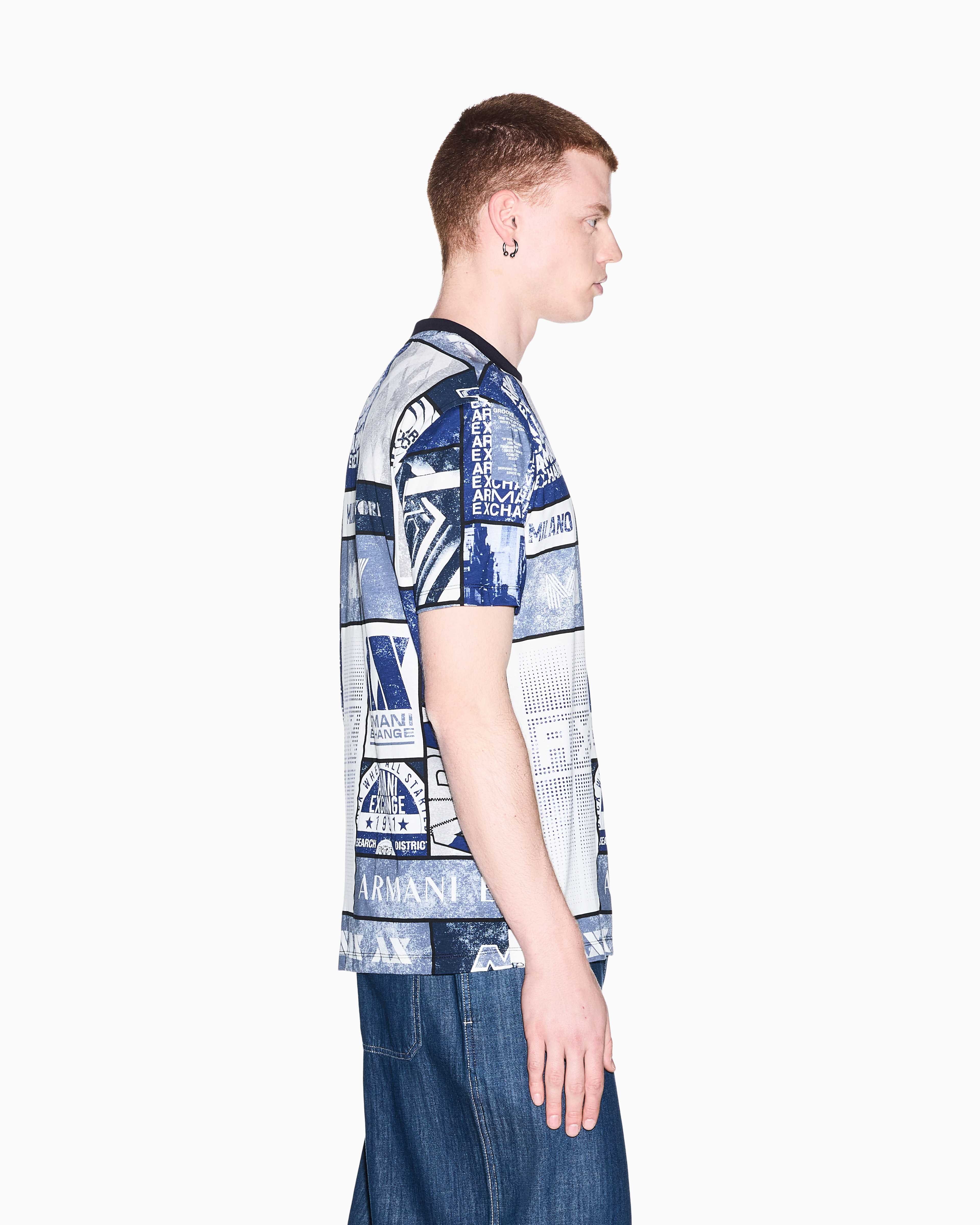 Men's White Logomania Multilogo T-Shirt