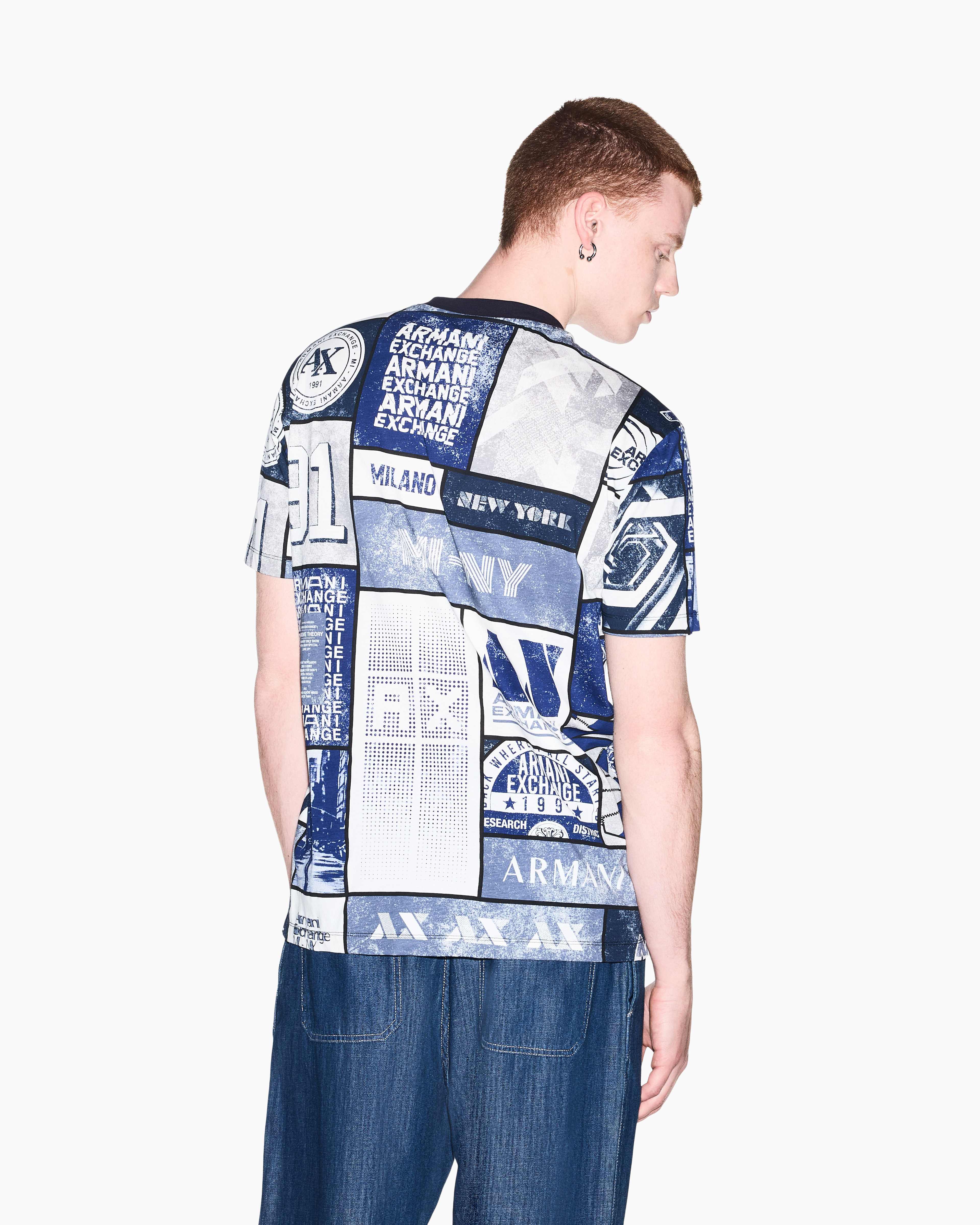 Men's White Logomania Multilogo T-Shirt