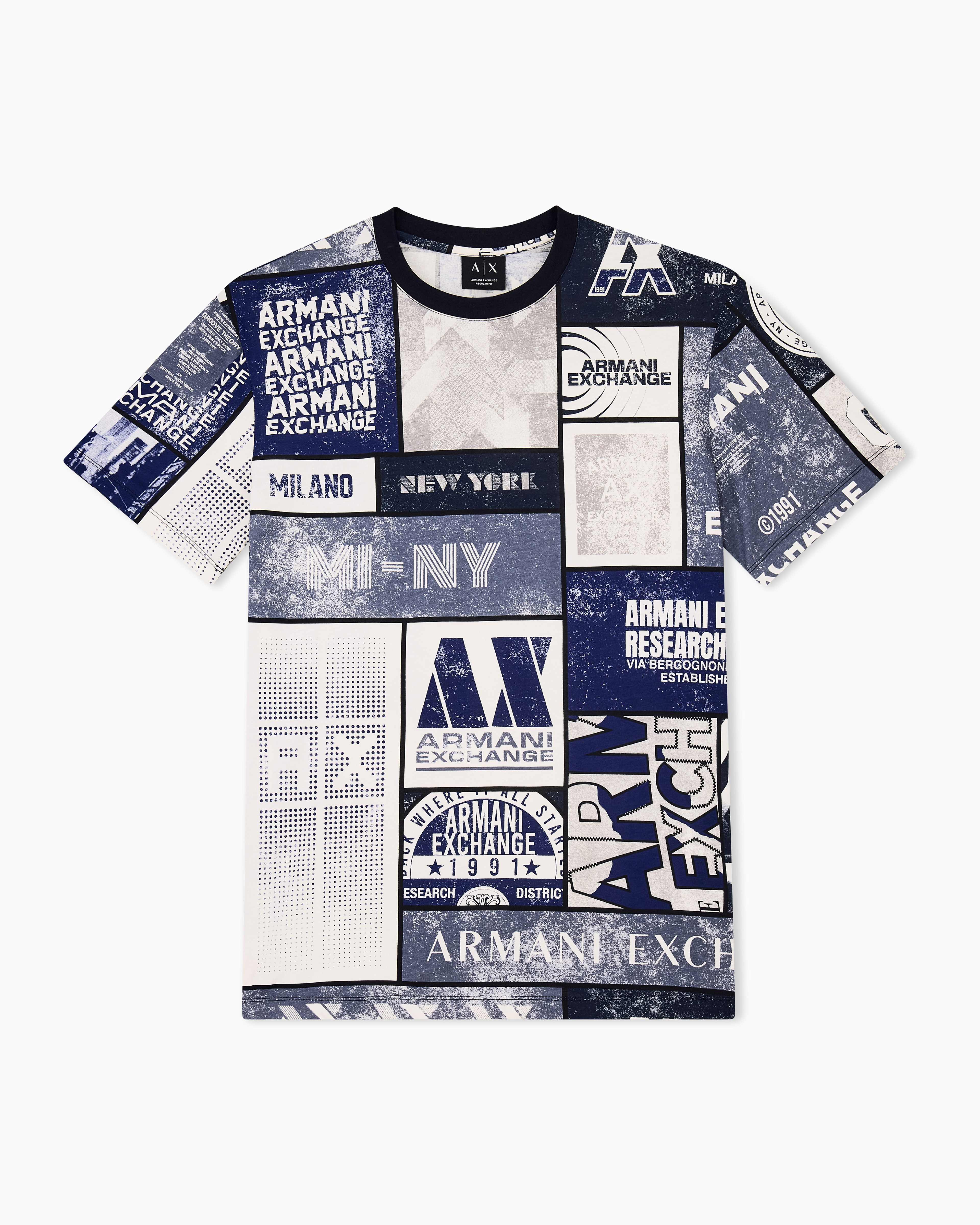 Men's White Logomania Multilogo T-Shirt