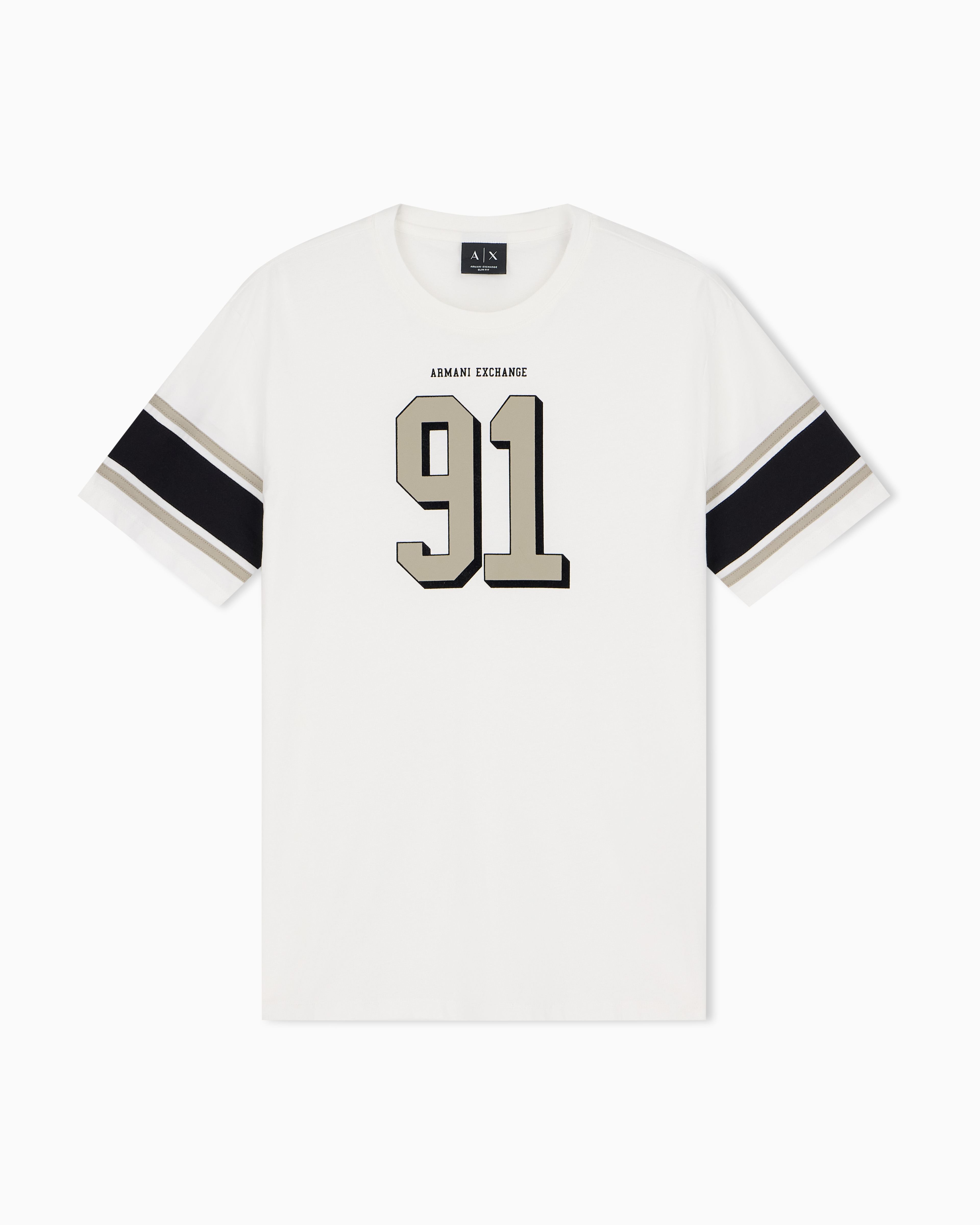 Men's White Logomania Flocked T-Shirt