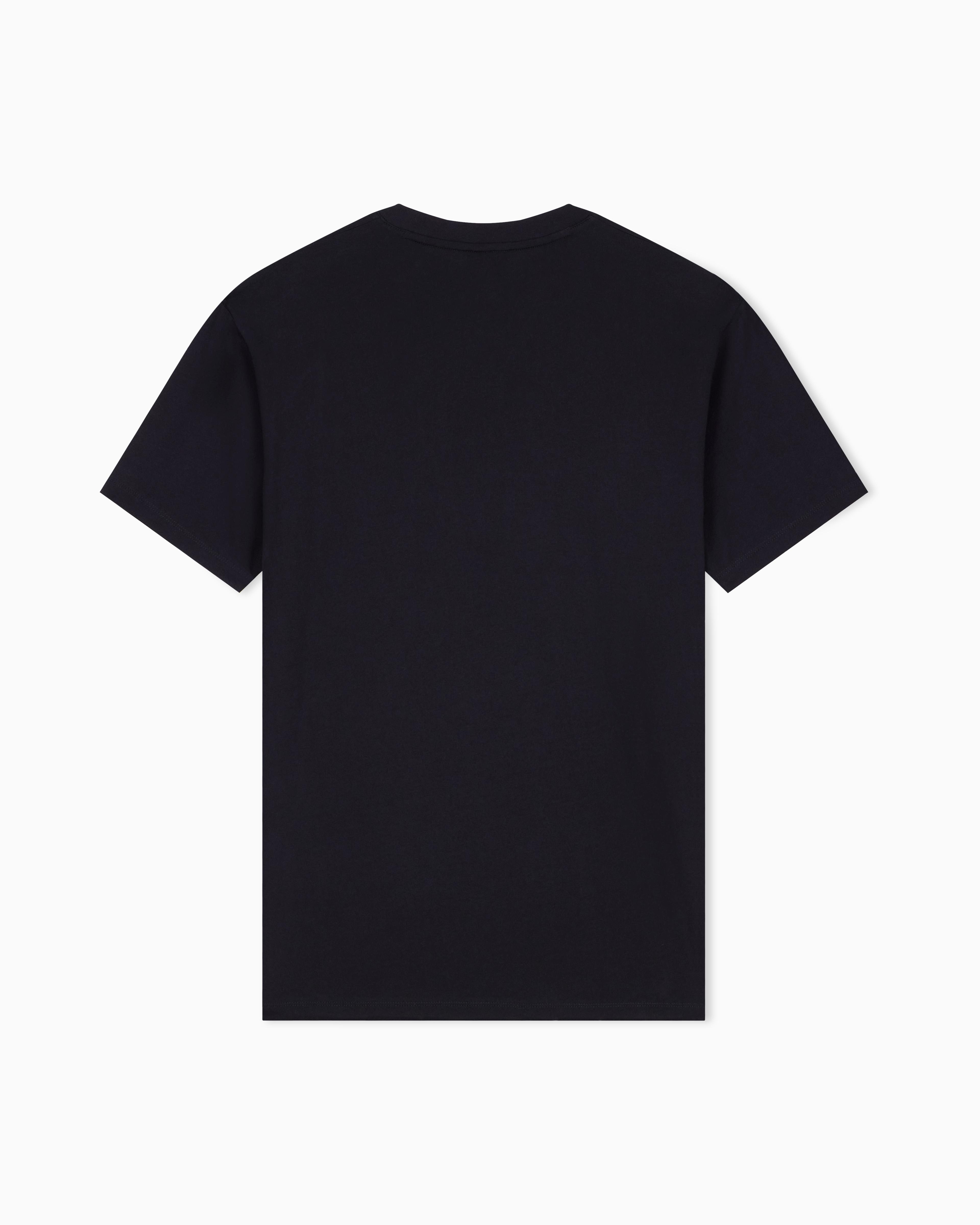 Men's Black Logomania Embossed T-Shirt