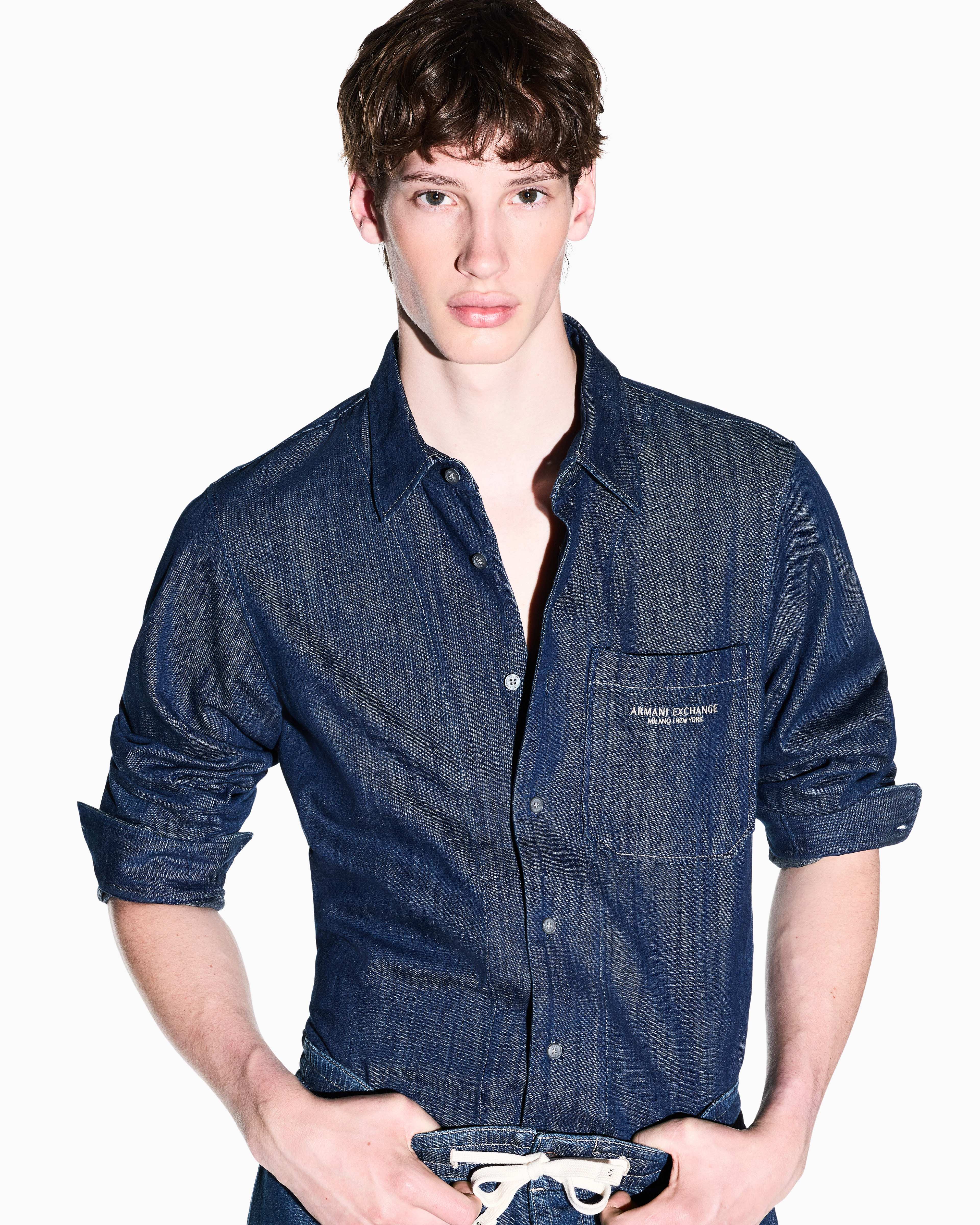 Men's Blue Faded Denims Shirt