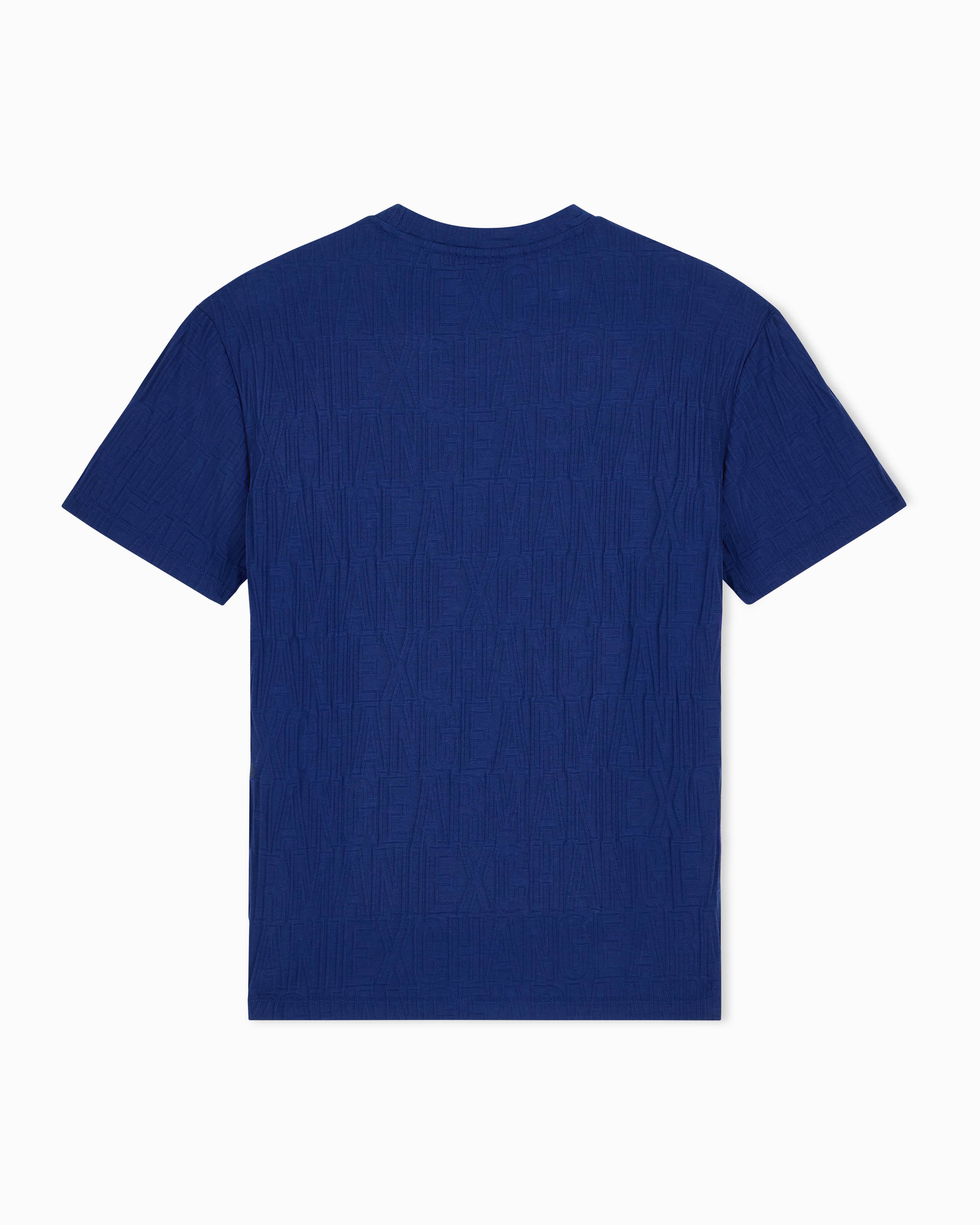 Men's Blue Logomania Jacquard T-Shirt