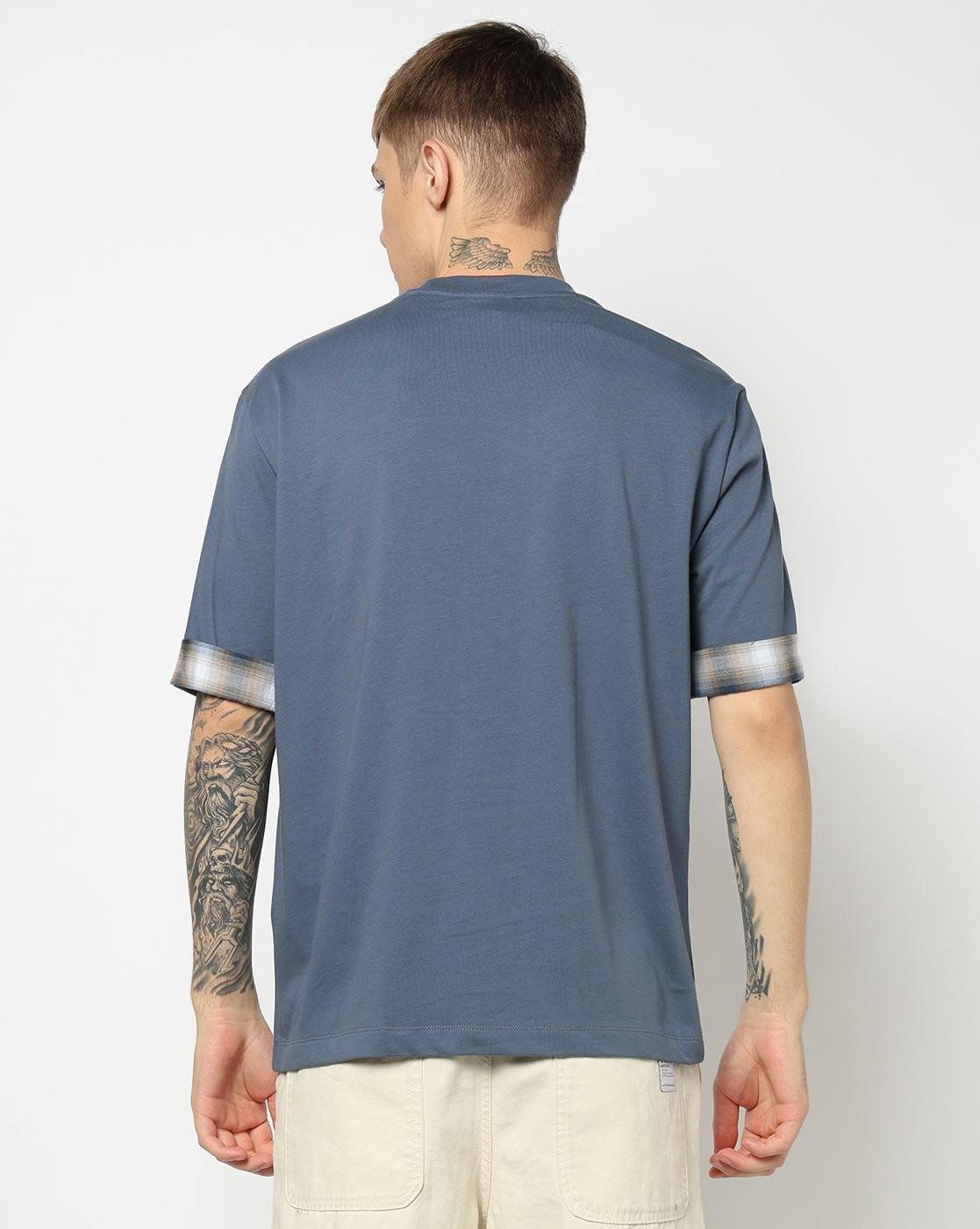 Men's Grey Crossover Blouse