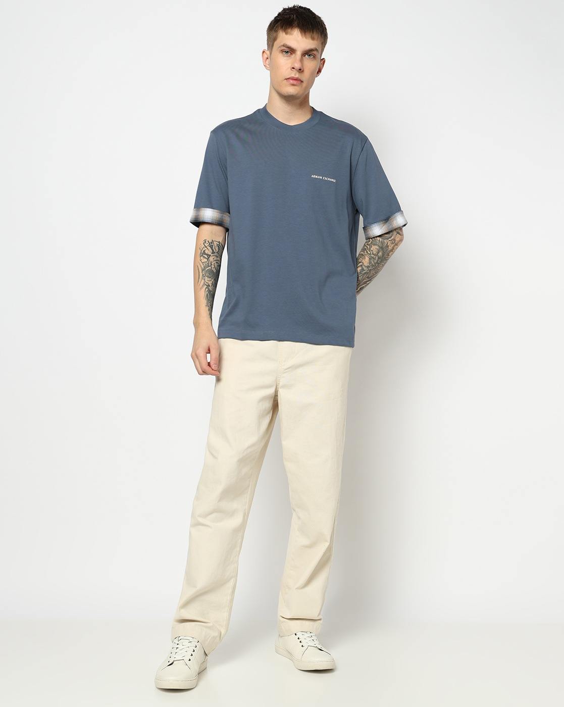 Men's Grey Crossover Blouse