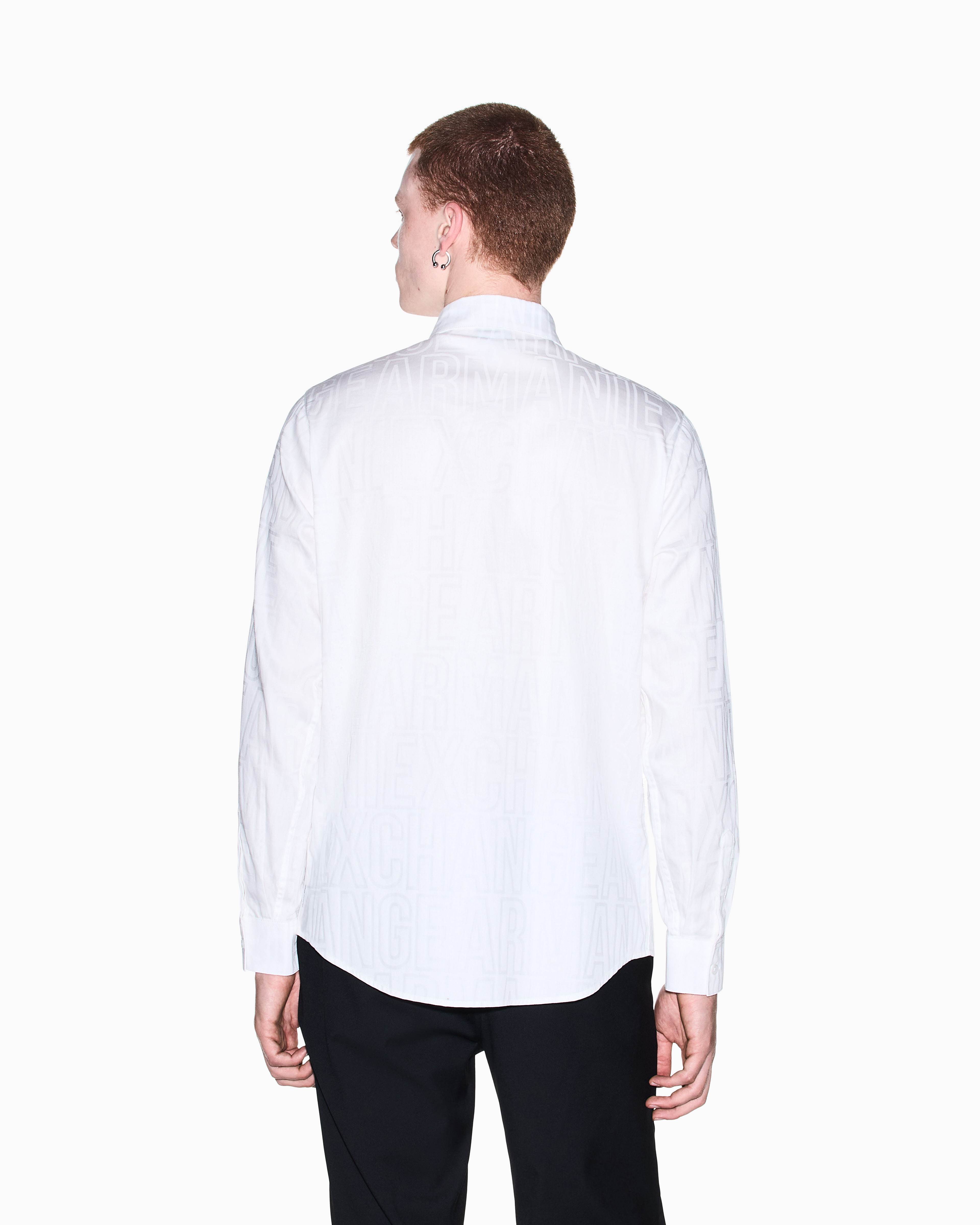 Men's White Logomania Jacquard Shirt