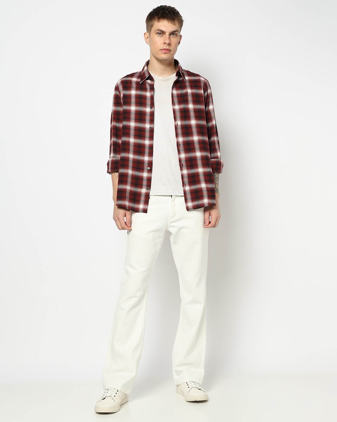 Men's Grey Crossover Blouse