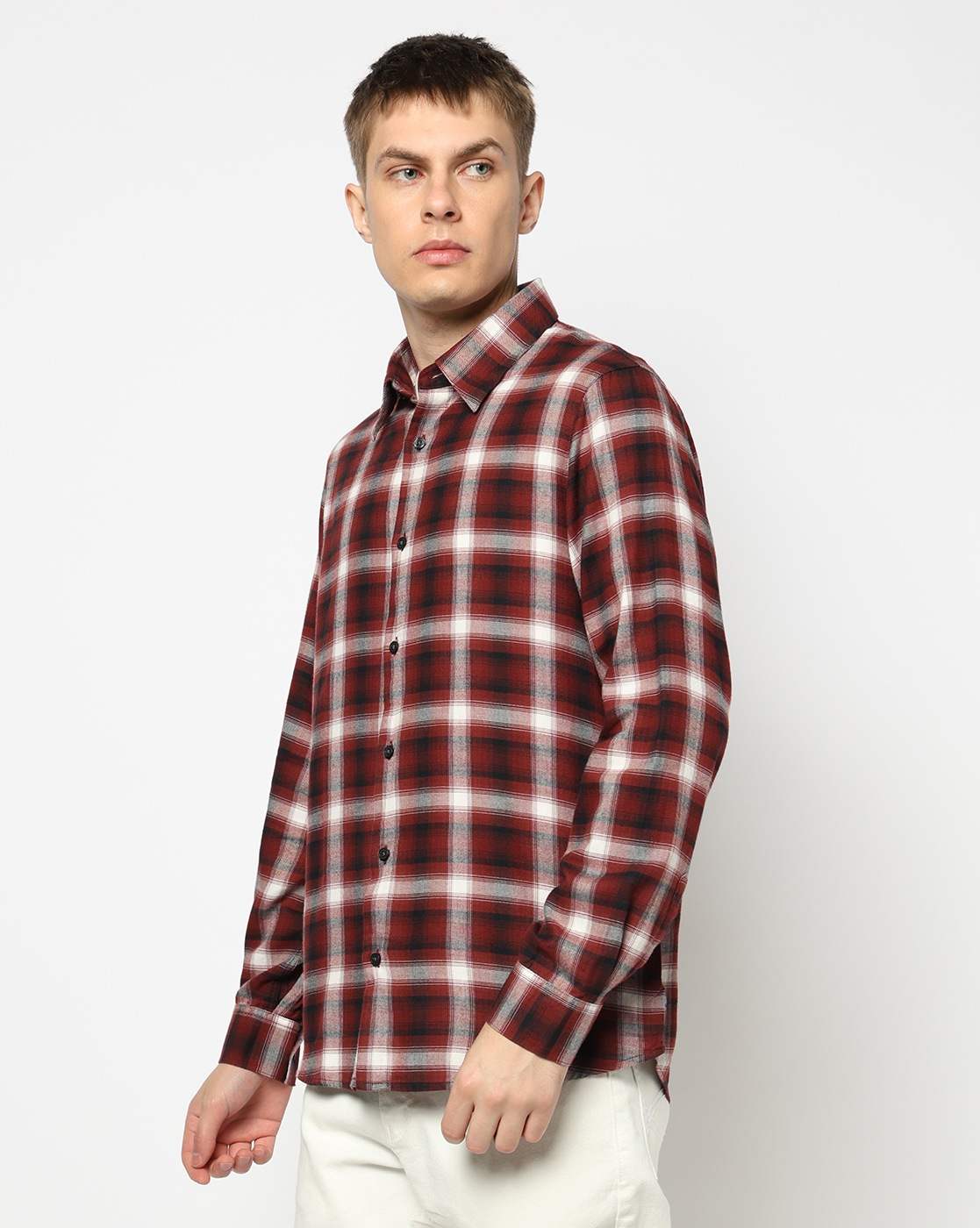 Men's Grey Crossover Blouse