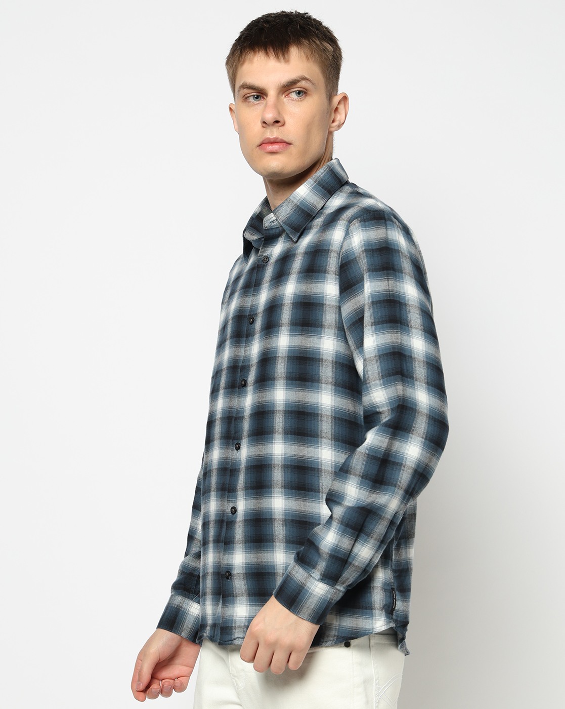 Men's Grey Crossover Blouse