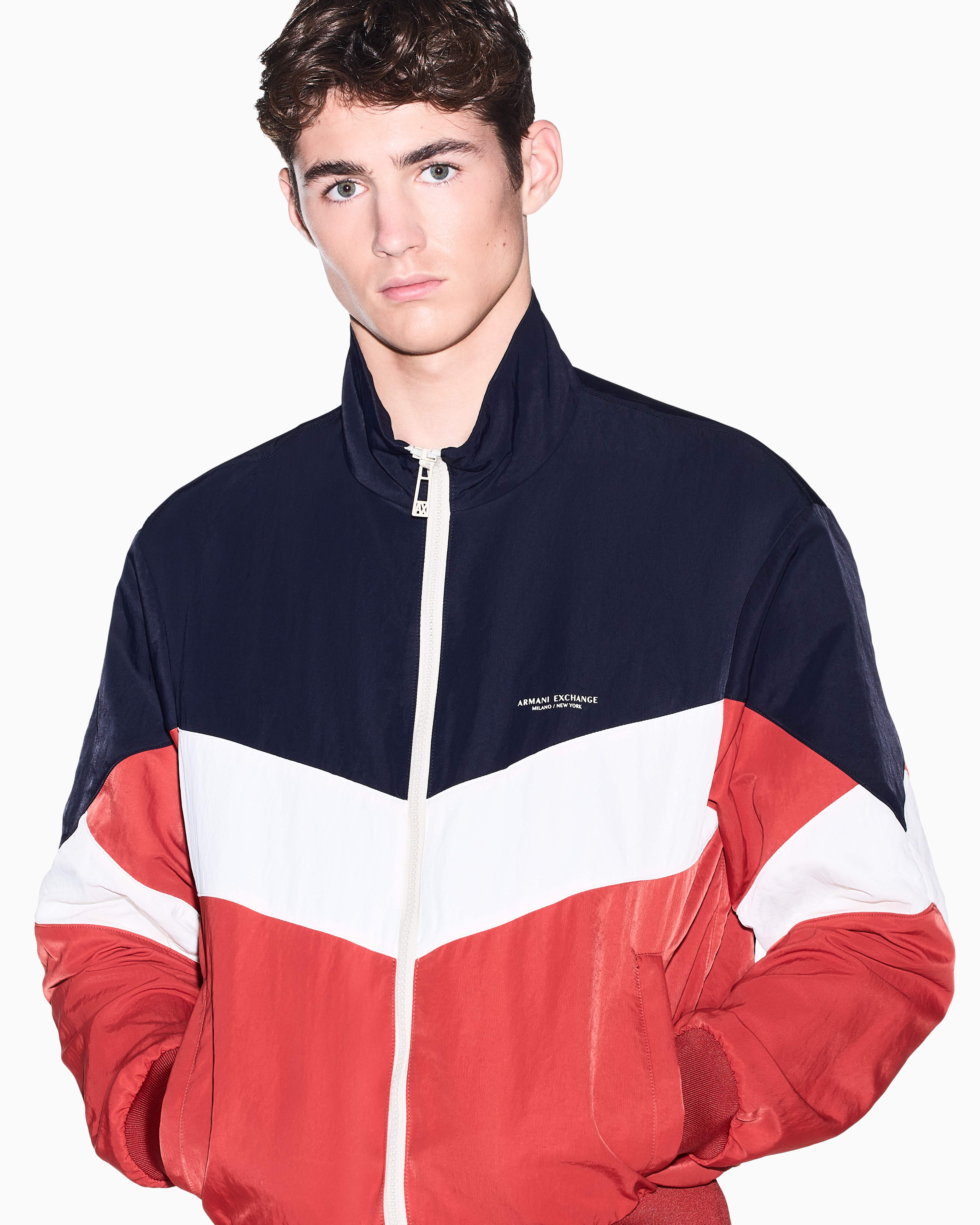Men's White Refined Sportswear Blouson Jacket
